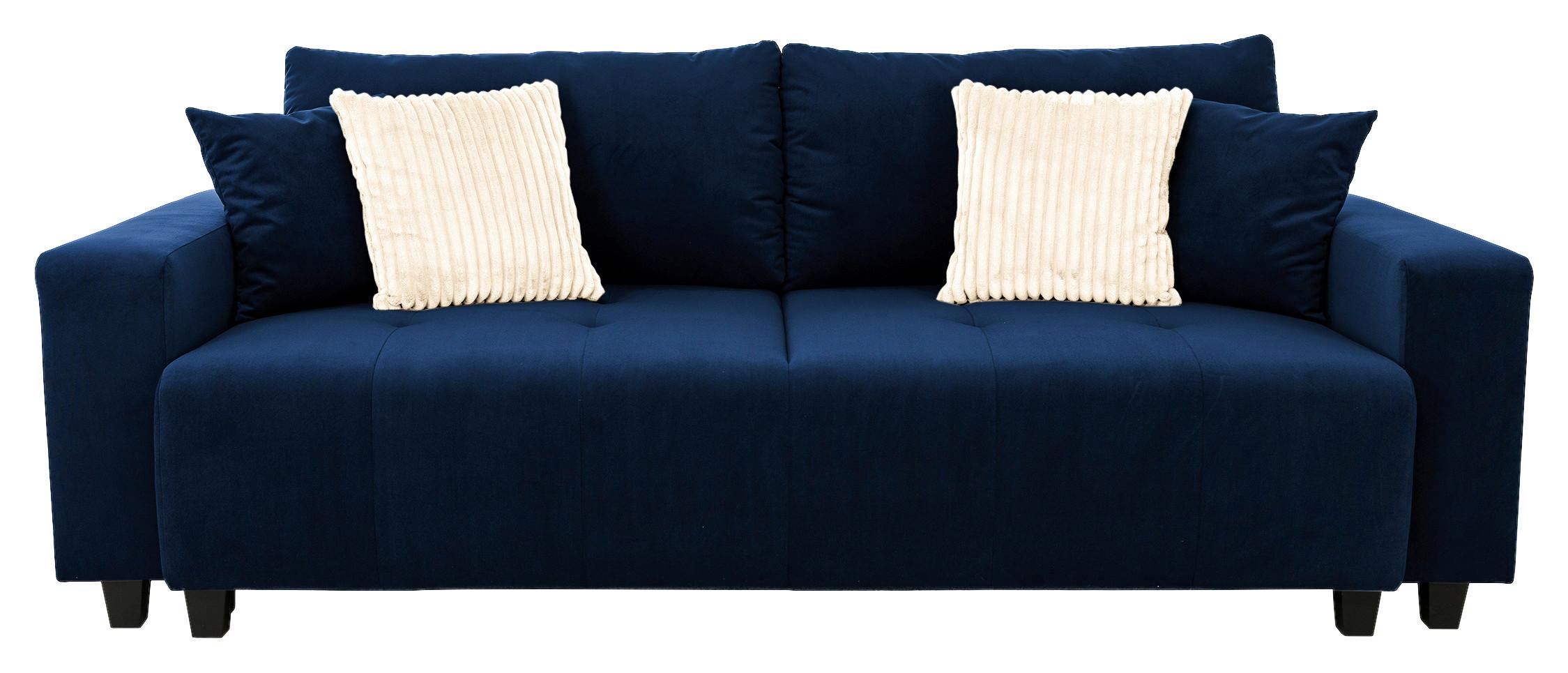 Canapea Bigsofa LILY - albastru, Trend, lemn/metal (240/119cm) - Luca Bessoni