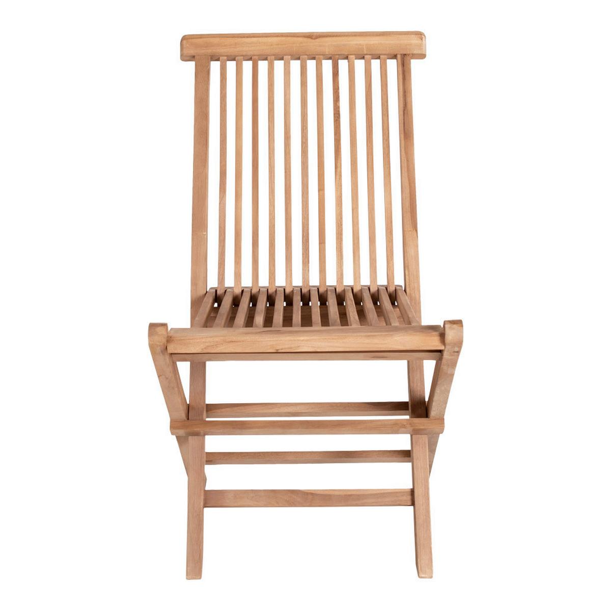 Gartenstuhl-Set Teak klappbar 2er-Set - Teakfarben, MODERN, Holz (46/89/62cm) - Gardenson