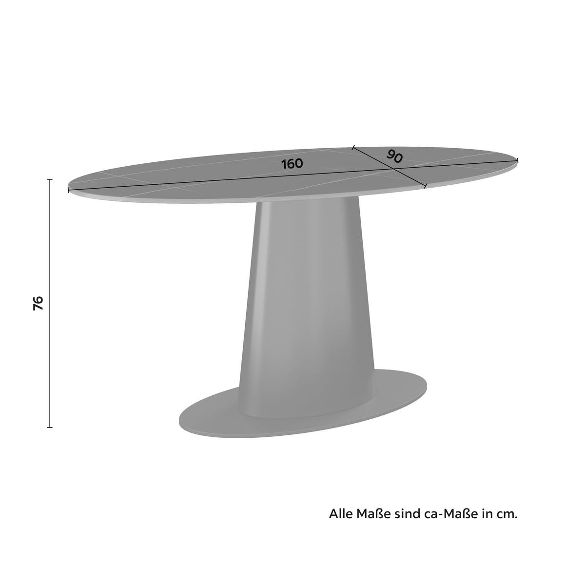 Étkezőasztal Thiago - fekete, Modern, faalapú anyag/kő (160/76/90cm) - Bessagi Home