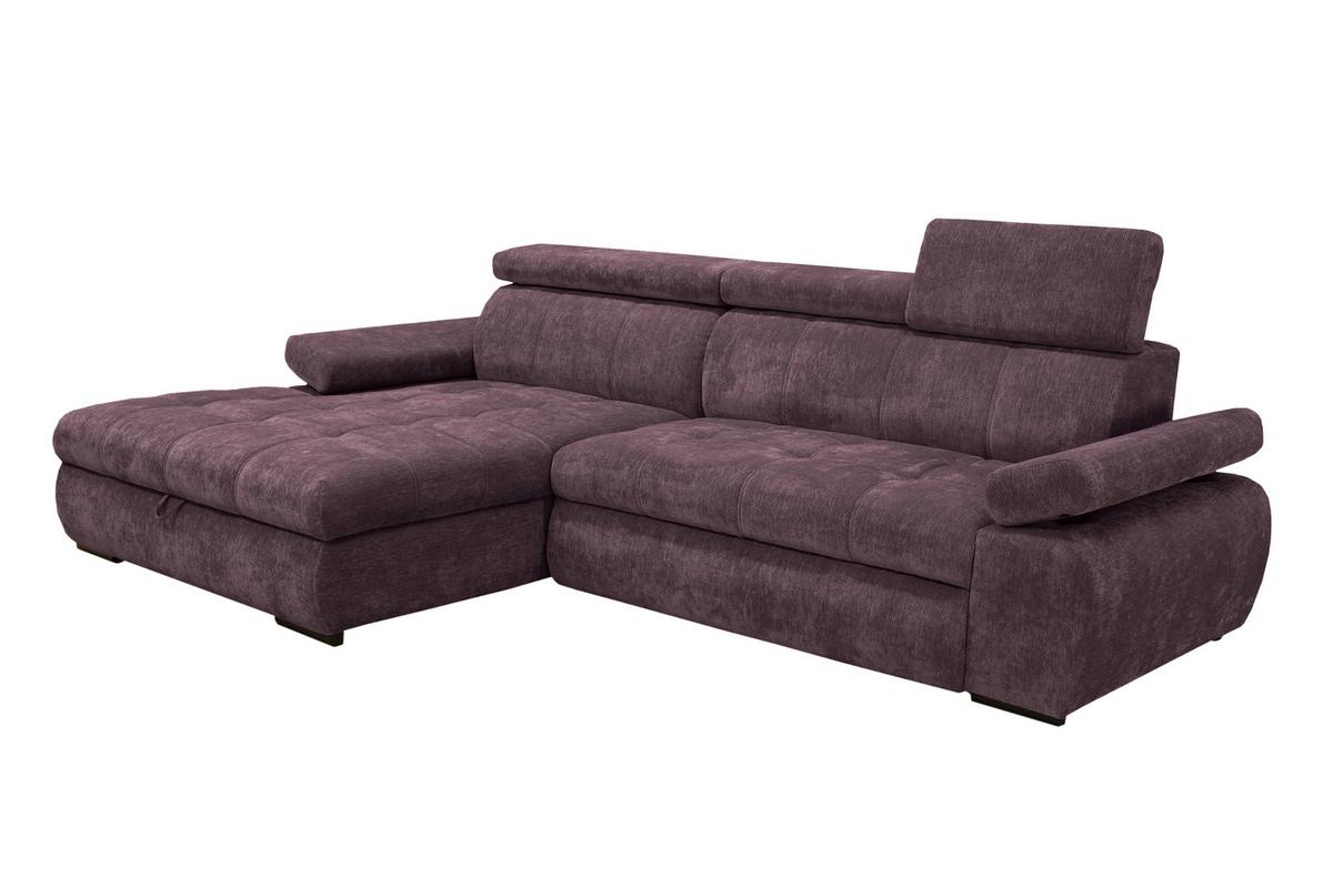 Kutna Garnitura Vegas - boje kupine/crna, Design, drvo/tekstil (173/294cm) - Modern Living