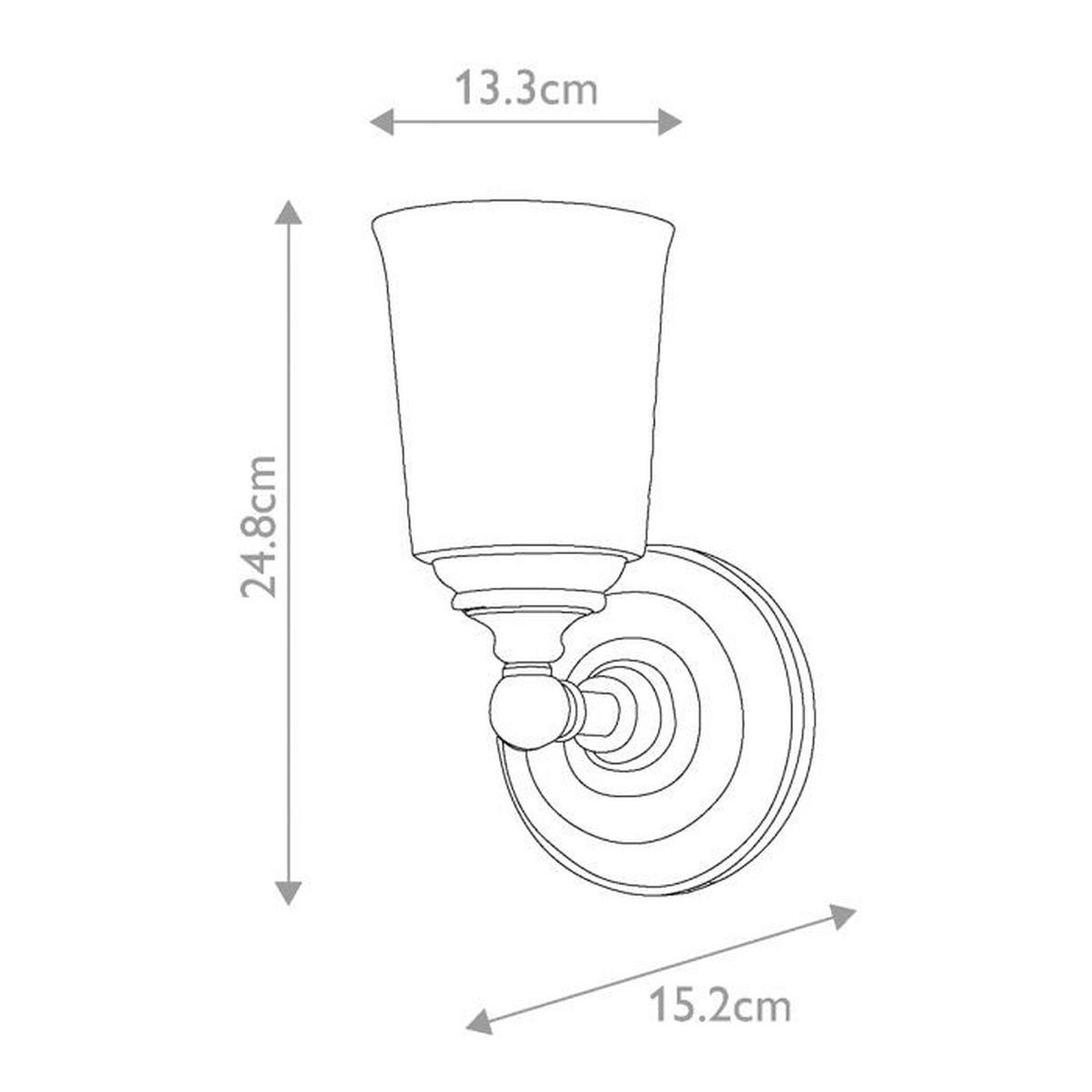 Kupaonska Zidna Svjetiljka Fe-Hugolake1bath - boje kroma, Trend, staklo/metal (13.3/15,2/24,8cm)
