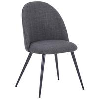Stuhl Lotte Grau - Schwarz/Grau, LIFESTYLE, Textil/Metall (49.5/83.5/53.5cm) - Mömax
