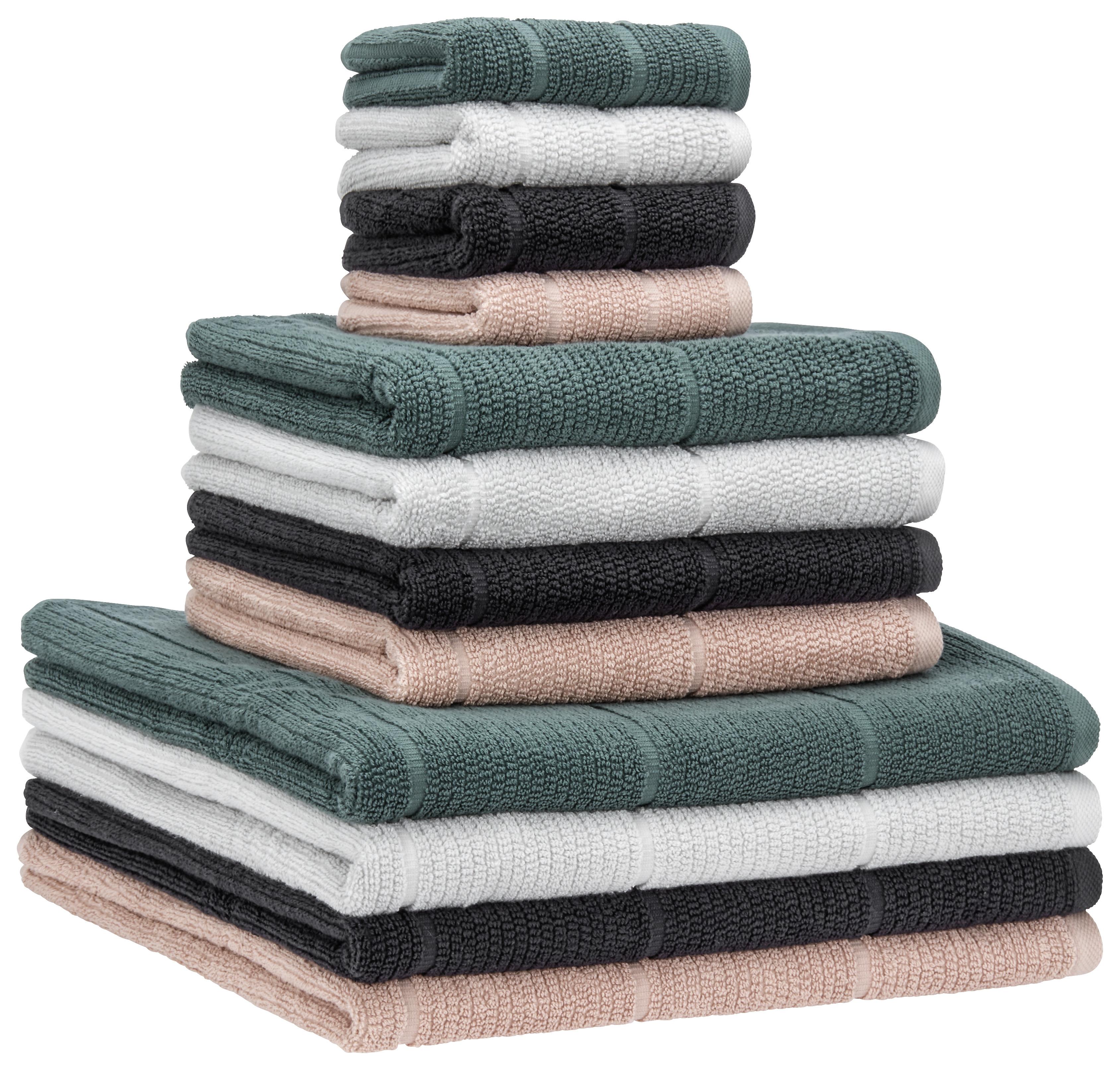 HANDDUK ANNA - svart, textil (50/100cm) - Modern Living