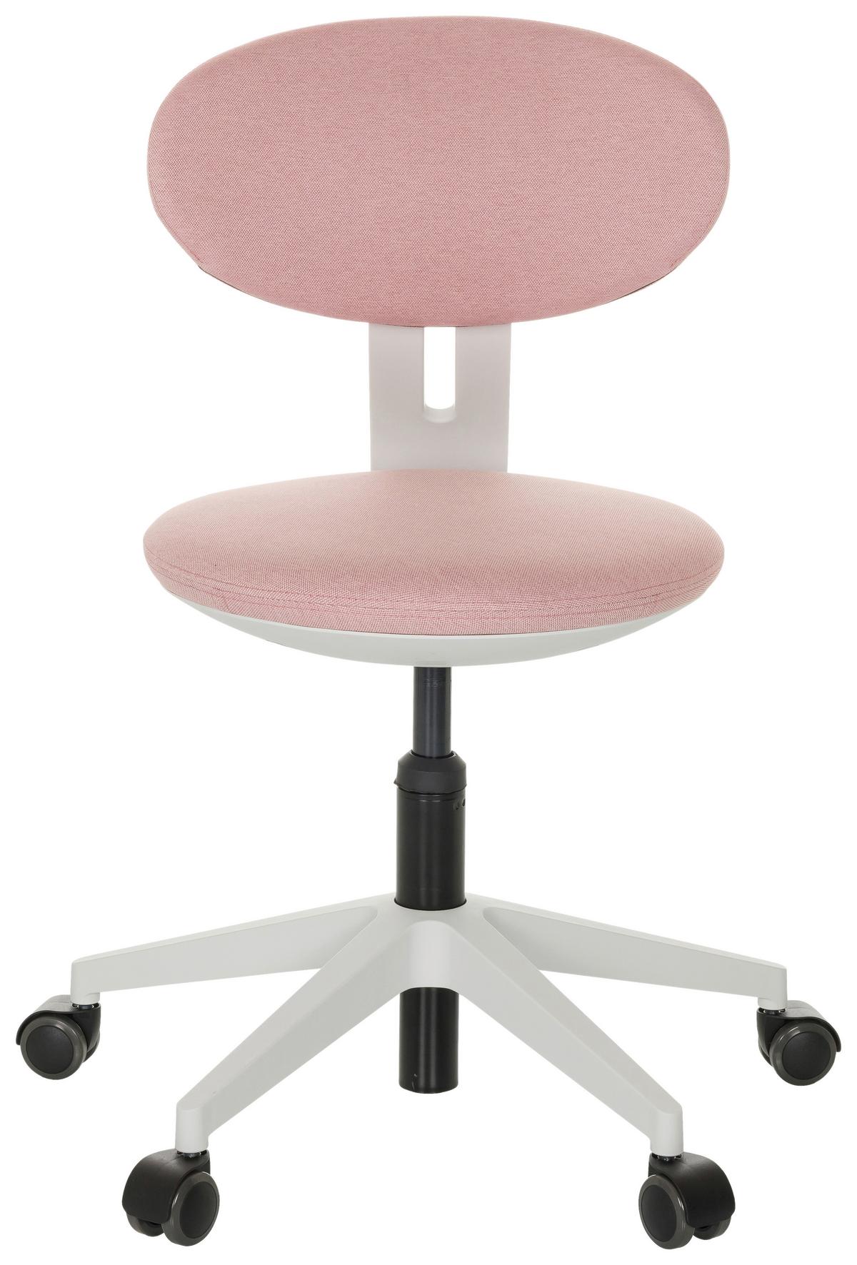 Otroški Vrtljivi Stol Minimovo, Roza - roza/bela, Basics, umetna masa/tekstil (42/66-87/52cm) - MID.YOU