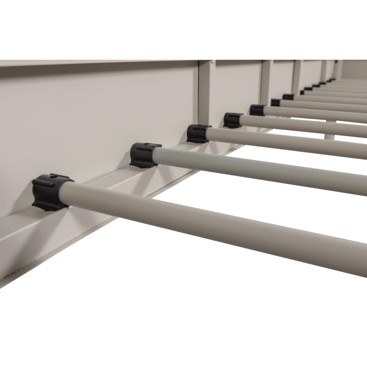 Metallbett Mata Sandfarben ca. 90x200 cm - Sandfarben, Basics, Metall (90/200cm) - MID.YOU