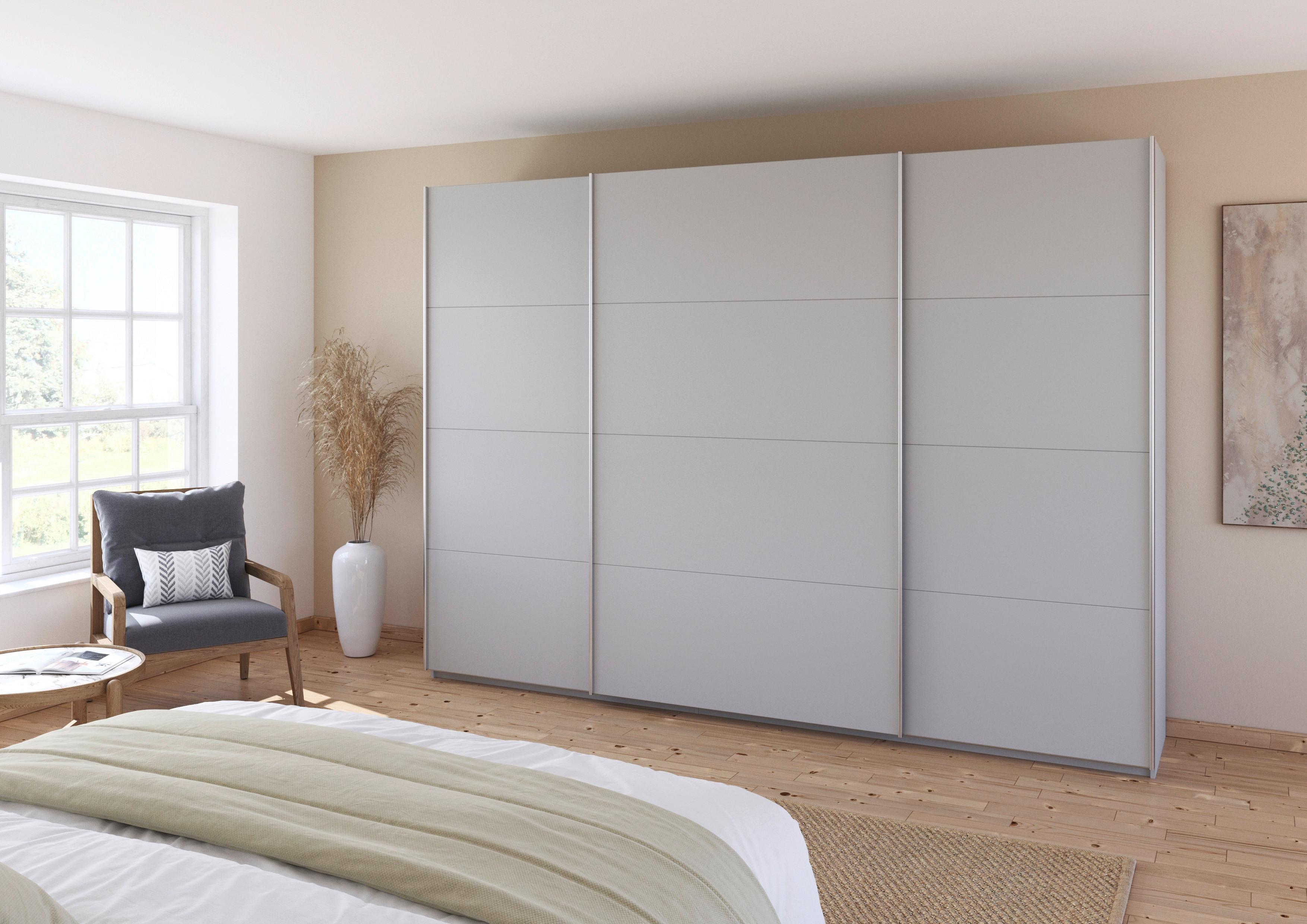 Ormar S Kliznim Vratima Feldkirch - svijetlo siva/boje aluminija, Moderno, drvni materijal/metal (315/229/62cm)