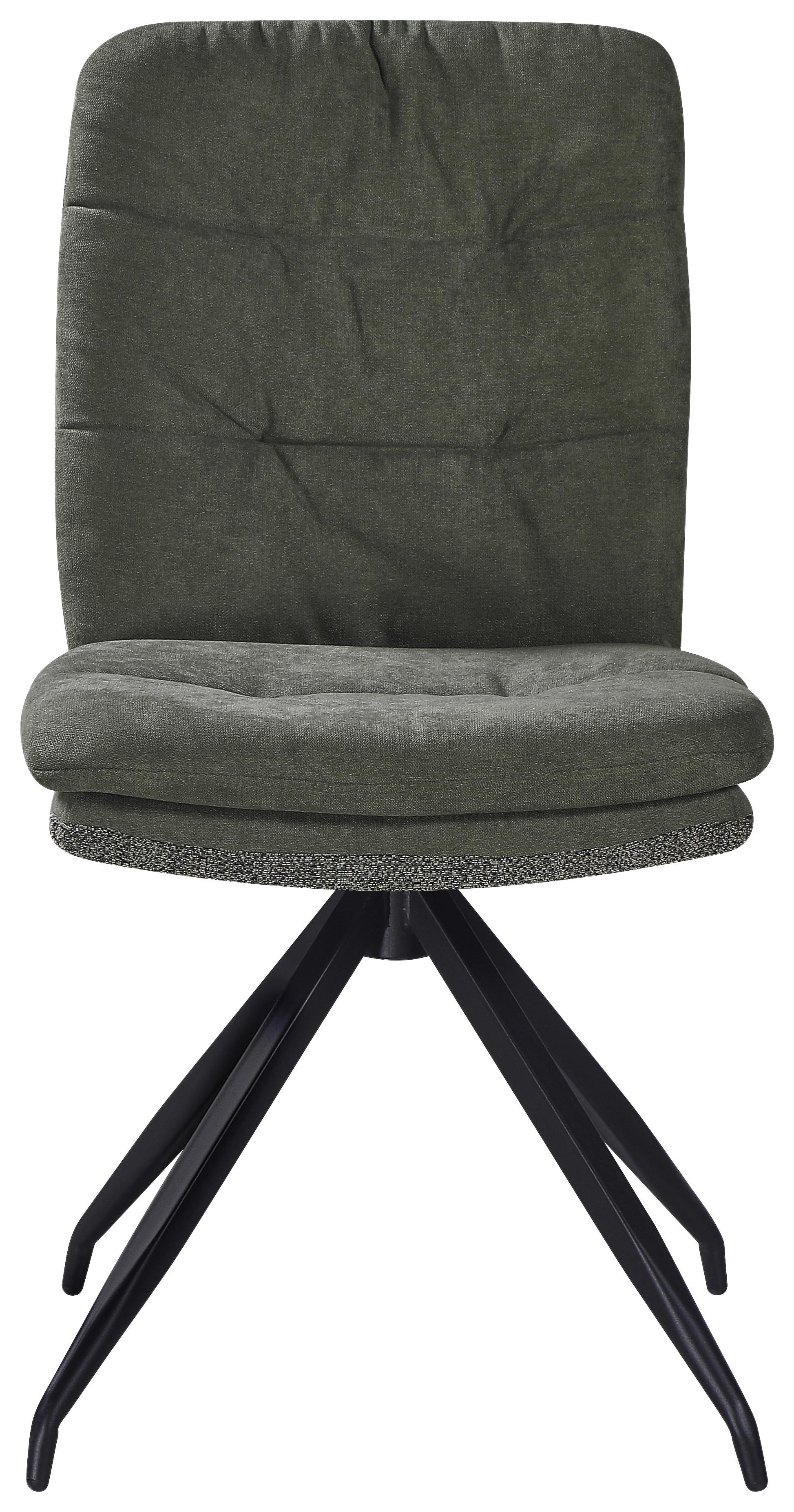 Stuhl Nova Grün/Schwarz - Schwarz/Grün, MODERN, Textil/Metall (48/89/67cm) - Premium Living
