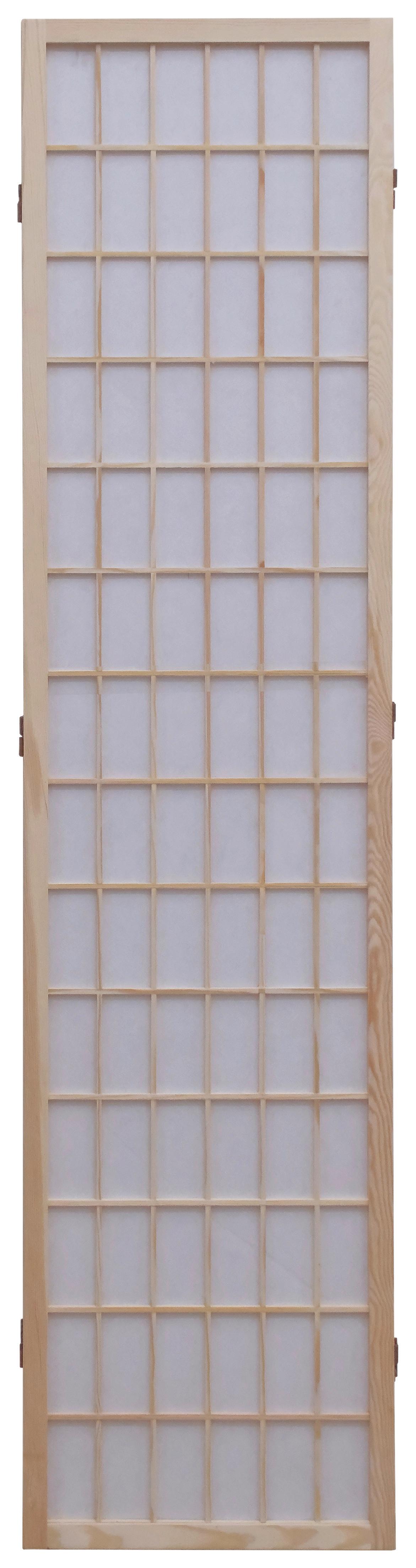 Paravan Naomi 3, Pravi Les - bela/naravne barve, Moderno, tekstil/les (130/179/2cm)