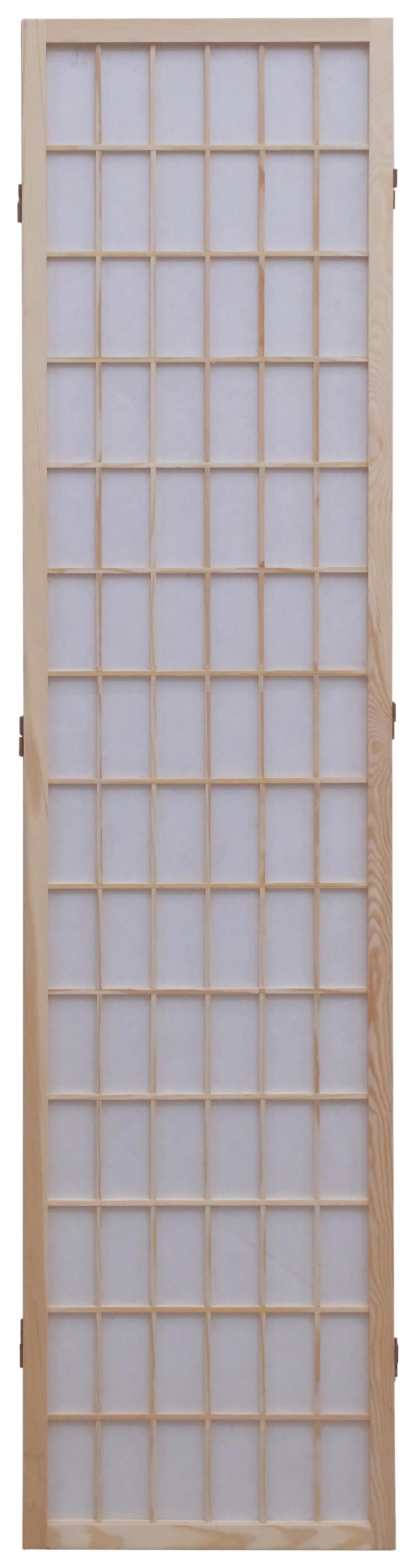 Paravan Naomi 3, Pravi Les - bela/naravne barve, Moderno, tekstil/les (130/179/2cm)