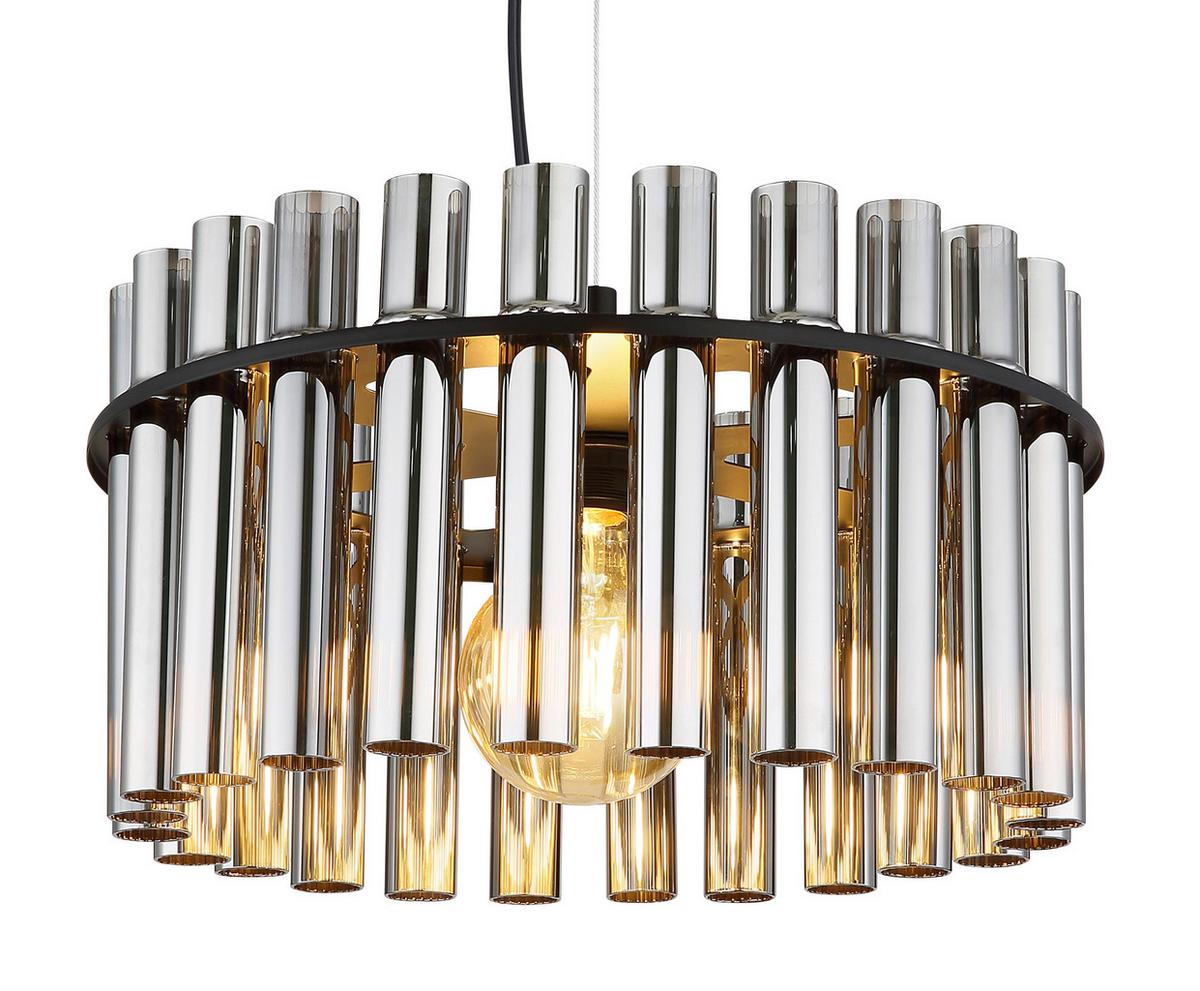 Viseća Svjetiljka Gorley Ii - siva/crna, Design, staklo/metal (38/120cm) - Globo