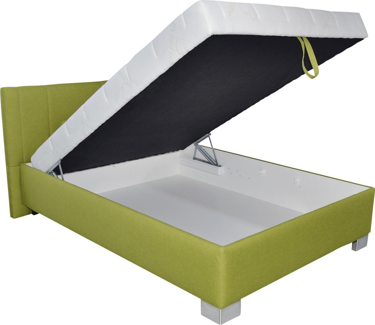 Tapecirani Krevet Stilo - bijela/zelena, drvo/tekstil (120/200cm)
