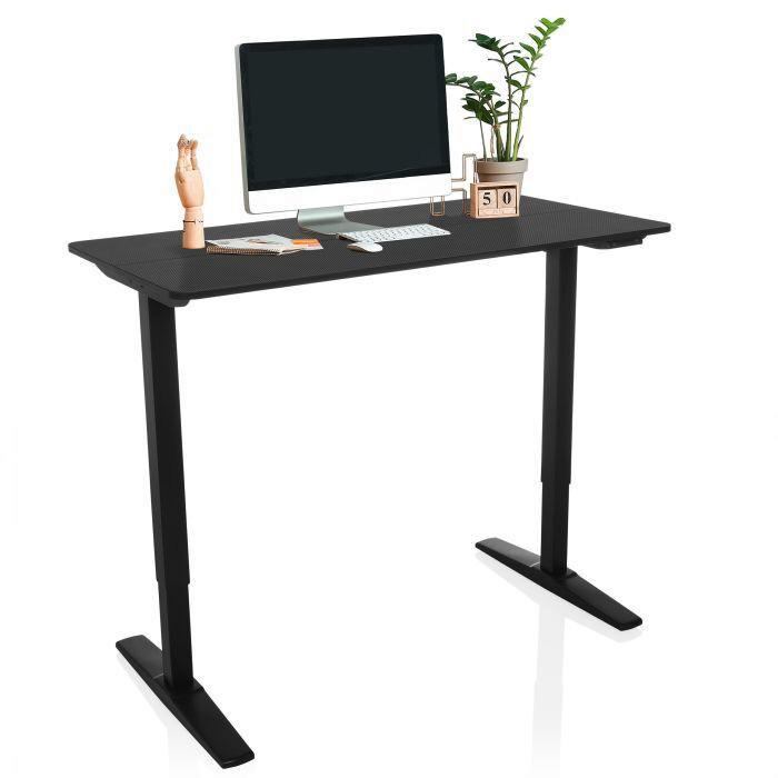 Dvižna Miza Stand Carbon, Črna - črna, Moderno, kovina/leseni material (120/60/75 - 120cm) - MID.YOU