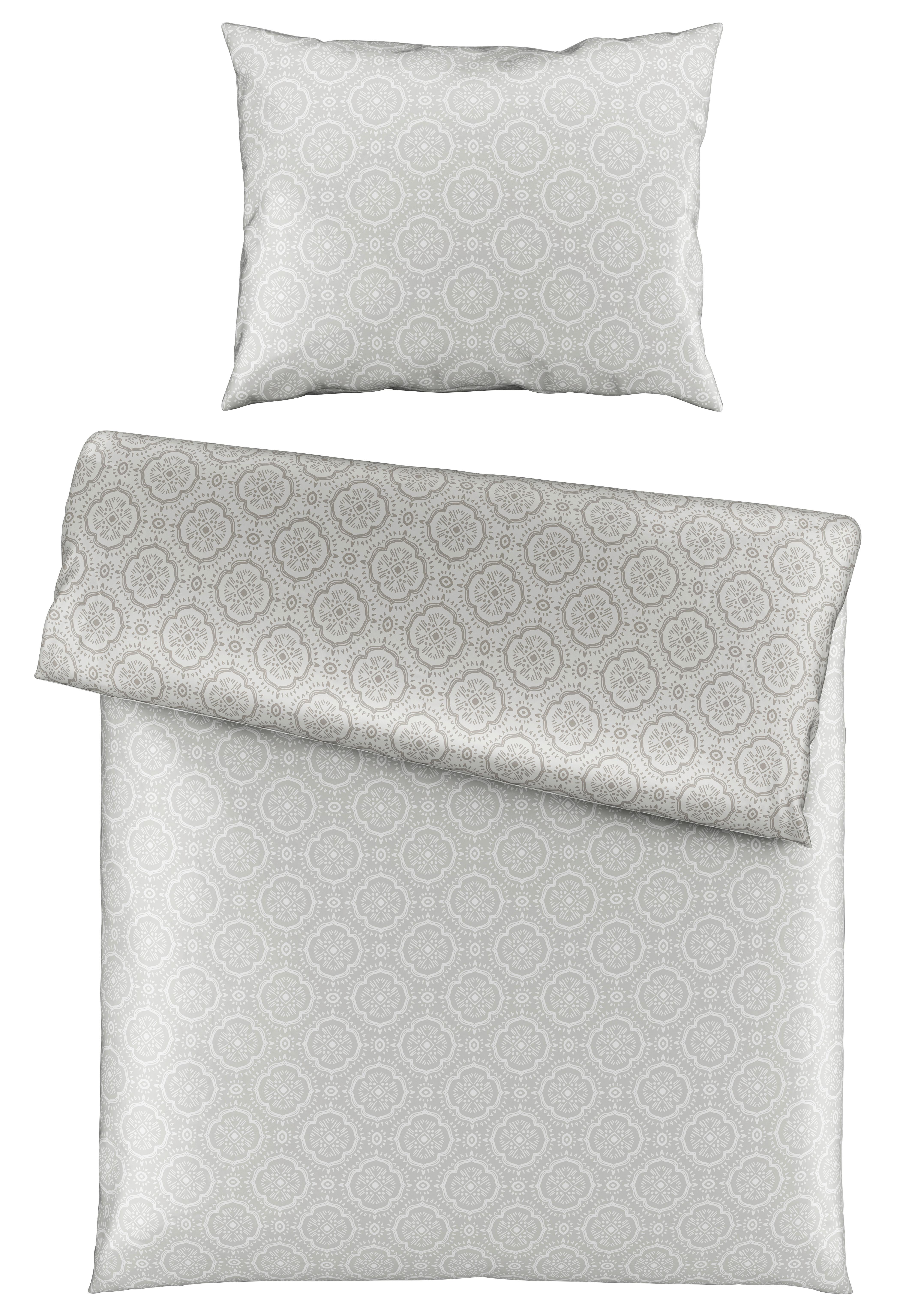 Ágyneműhuzat-garnitúra Pamutszatén Ethno - világosszürke, Lifestyle, textil (140/200cm) - Mömax