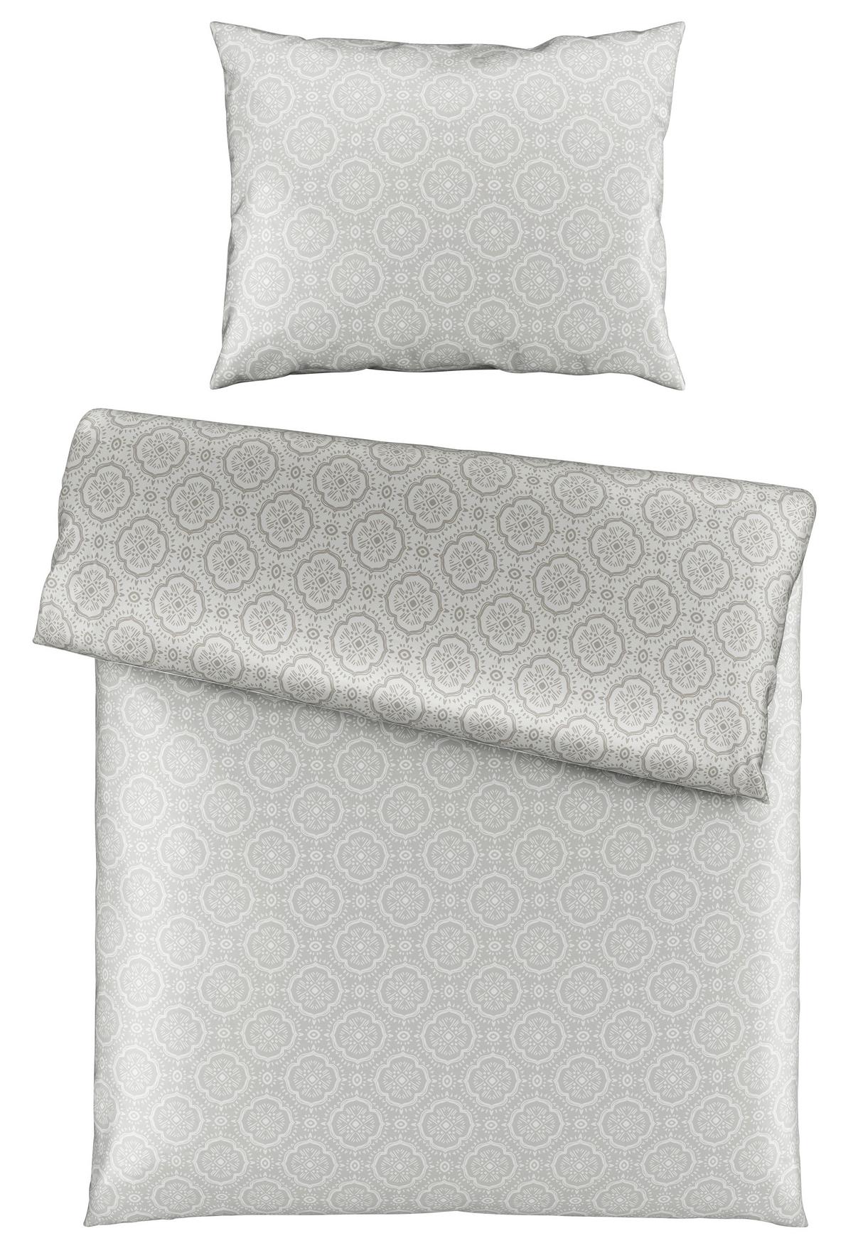 Ágyneműhuzat-garnitúra Pamutszatén Ethno - világosszürke, Lifestyle, textil (140/200cm) - Mömax