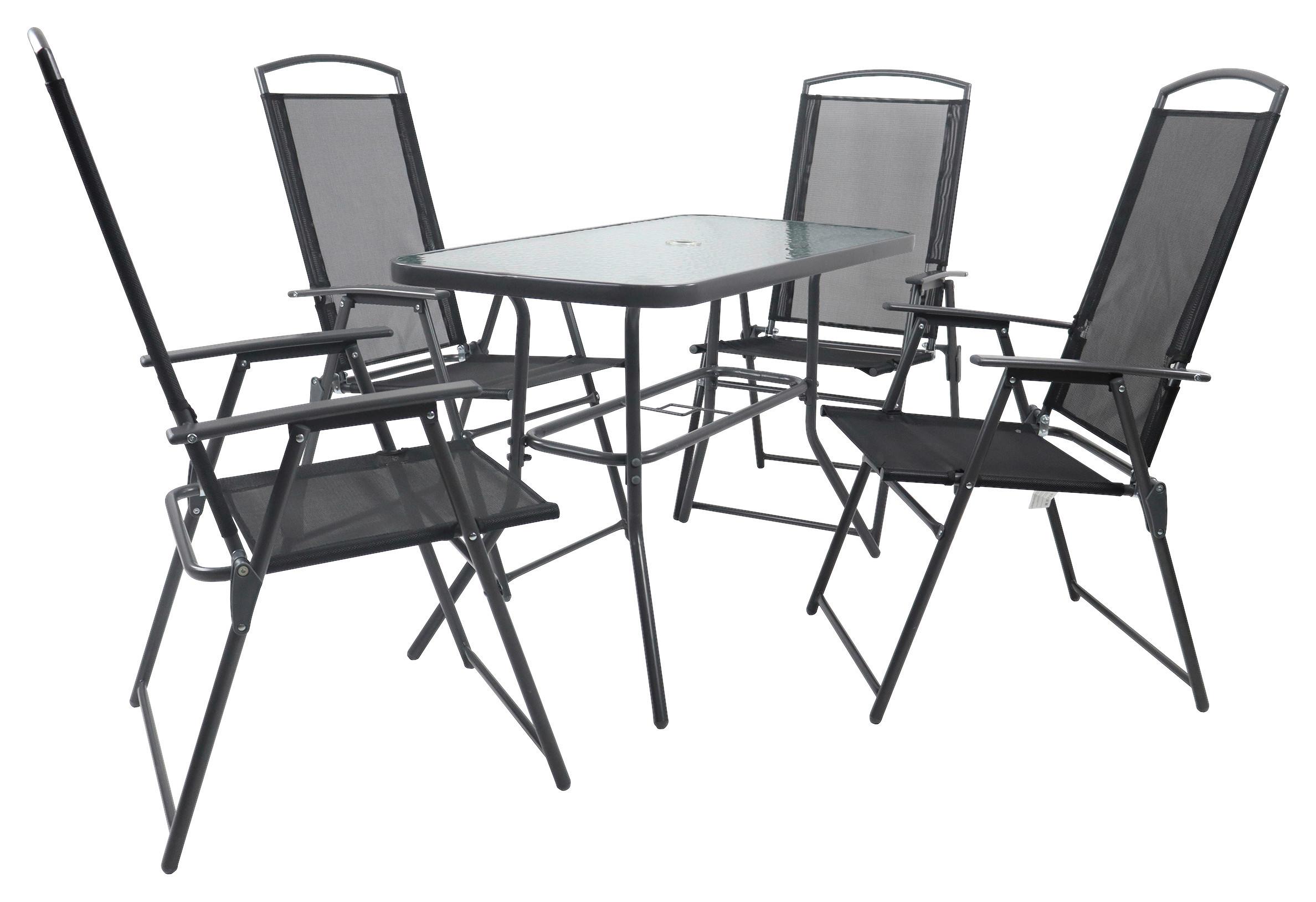 Vrtna Garnitura Gardenson, Antracit, 5-Delno - antracit, Basics, kovina/steklo - Gardenson