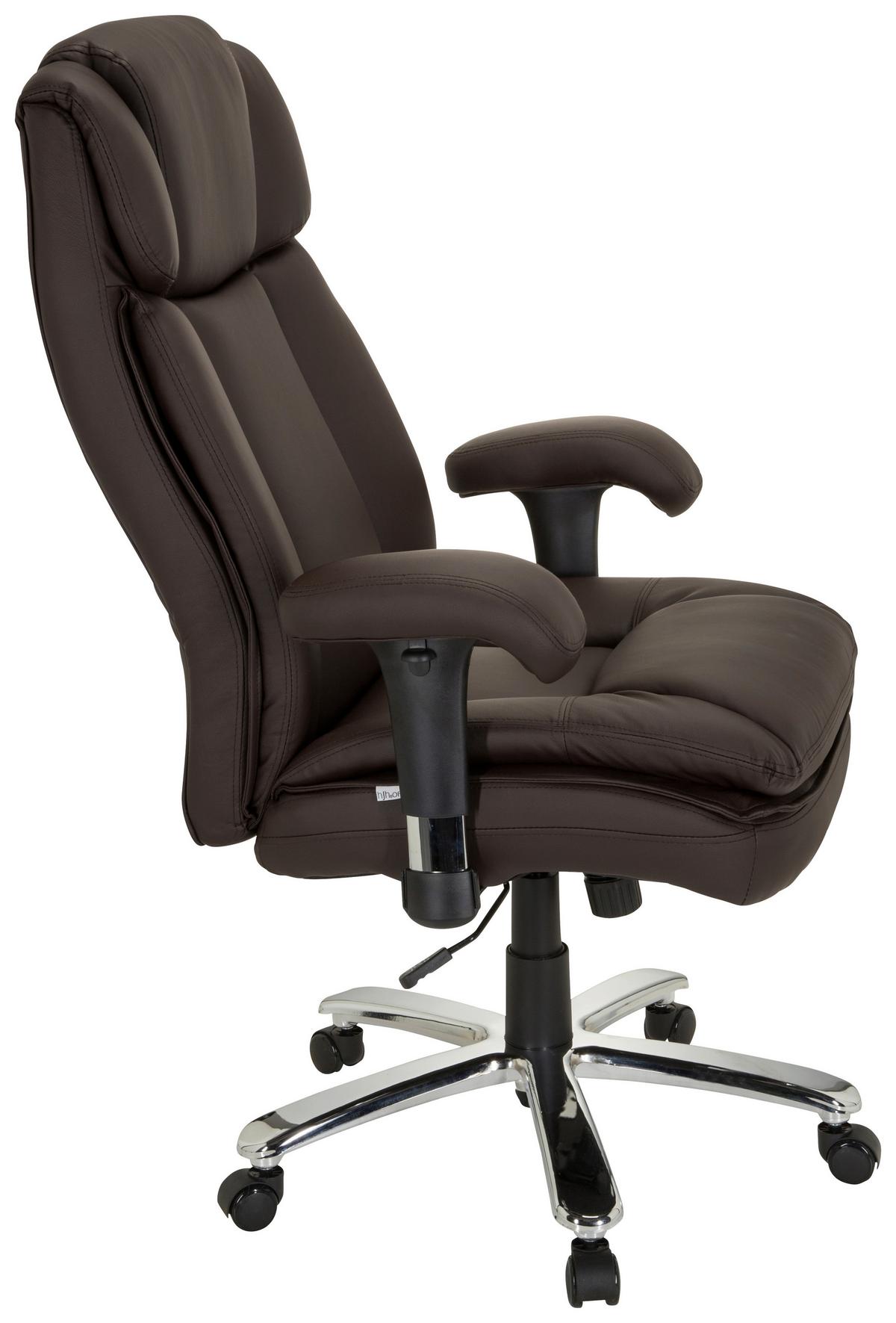 Pisarniški Stol Builder Xxl I, Temno Rjava - srebrne barve/temno rjava, Moderno, kovina/umetna masa (77/123/84cm) - MID.YOU