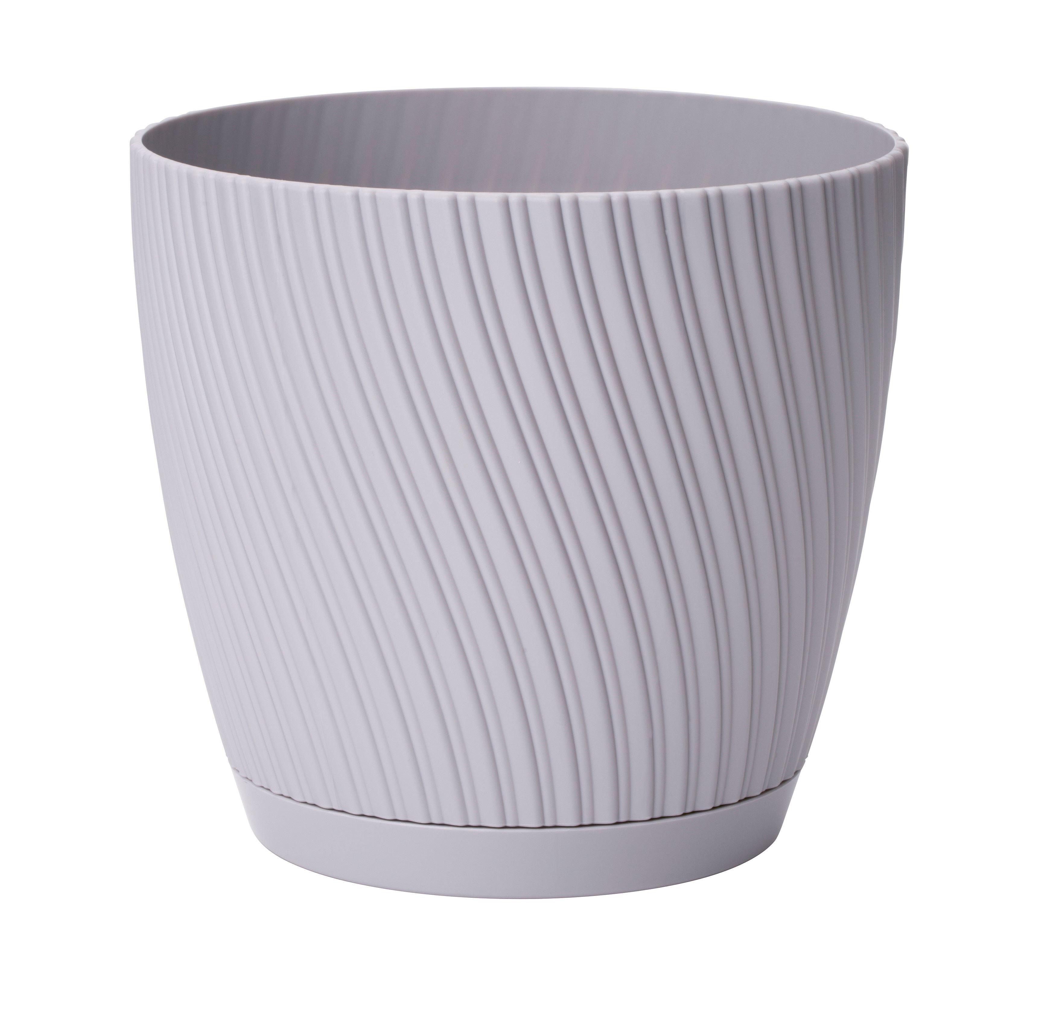 Übertopf Mira Complete ECO 15 Grau - Grau, KONVENTIONELL, Kunststoff (14,8/13,7cm) - Mömax