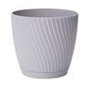 Übertopf Mira Complete ECO 15 Grau - Grau, KONVENTIONELL, Kunststoff (14,8/13,7cm) - Mömax