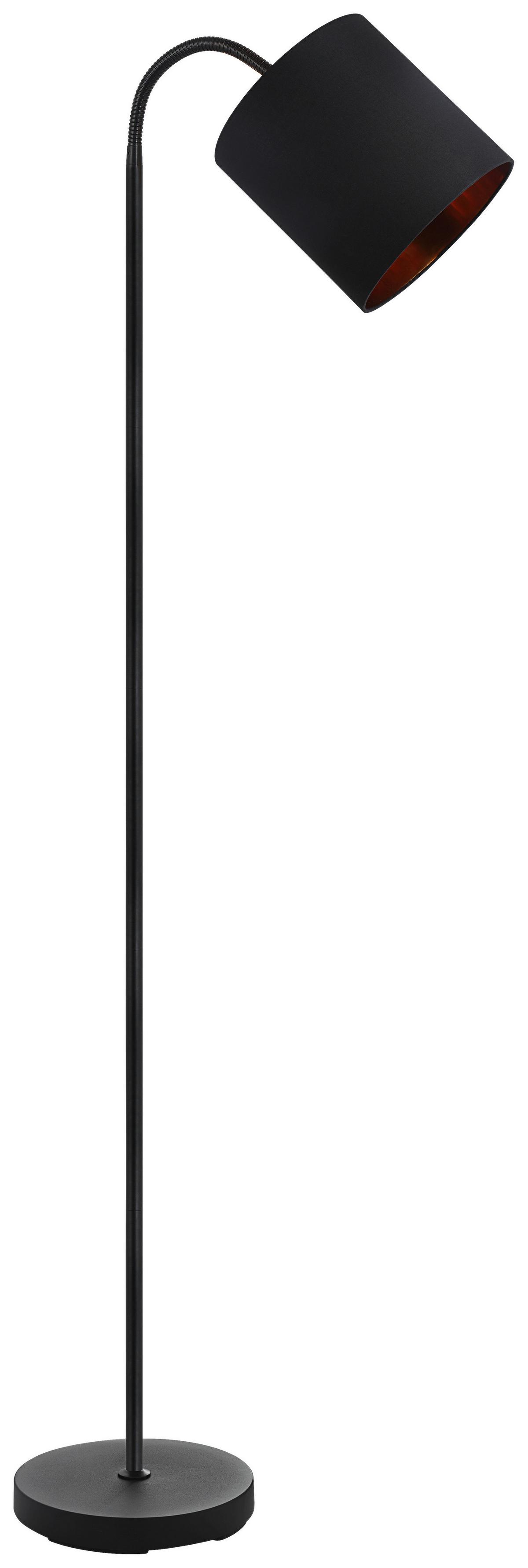 Lampadar Goldi - auriu/negru, Modern, metal/textil (22/20/173cm) - Mömax