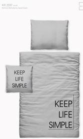 Posteljina Keep Life - siva, tekstil (140/200cm) - Mömax