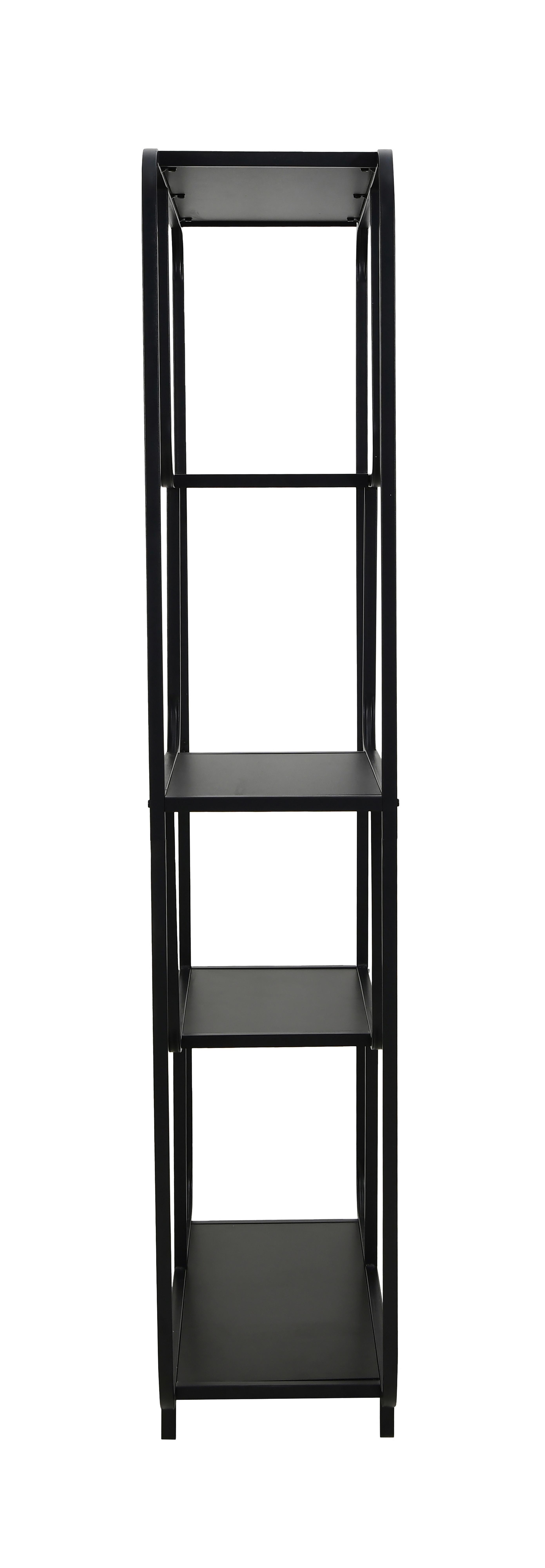 HYLLA BEND -EXKLUSIV- - svart, Modern, metall/trämaterial (100/180/33cm) - Mömax