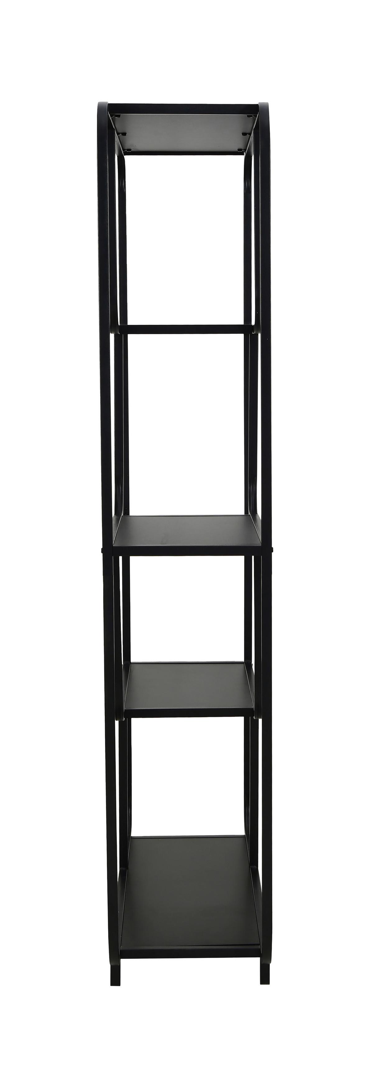 Polc Bend - fekete, Modern, faalapú anyag/fém (100/180/33cm) - Mömax