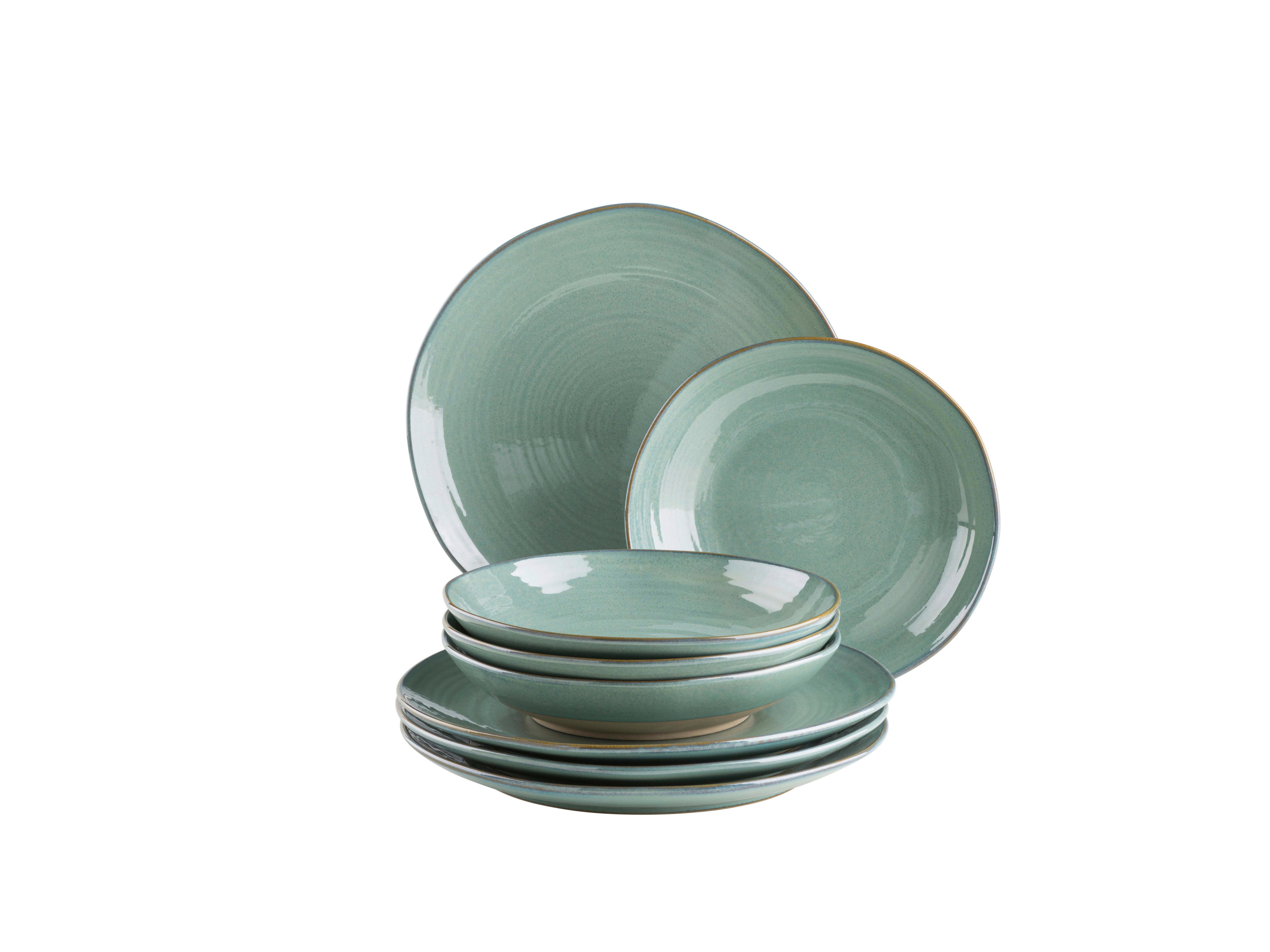 TAFELSERVICE TAFELSERVICE, 934086 - Türkis/Grün, Basics, Keramik - Mäser
