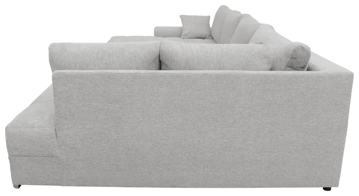 Kutna Garnitura Senso - svijetlo siva/boje kroma, Moderno, tekstil/drvo (183/346/197cm) - Modern Living