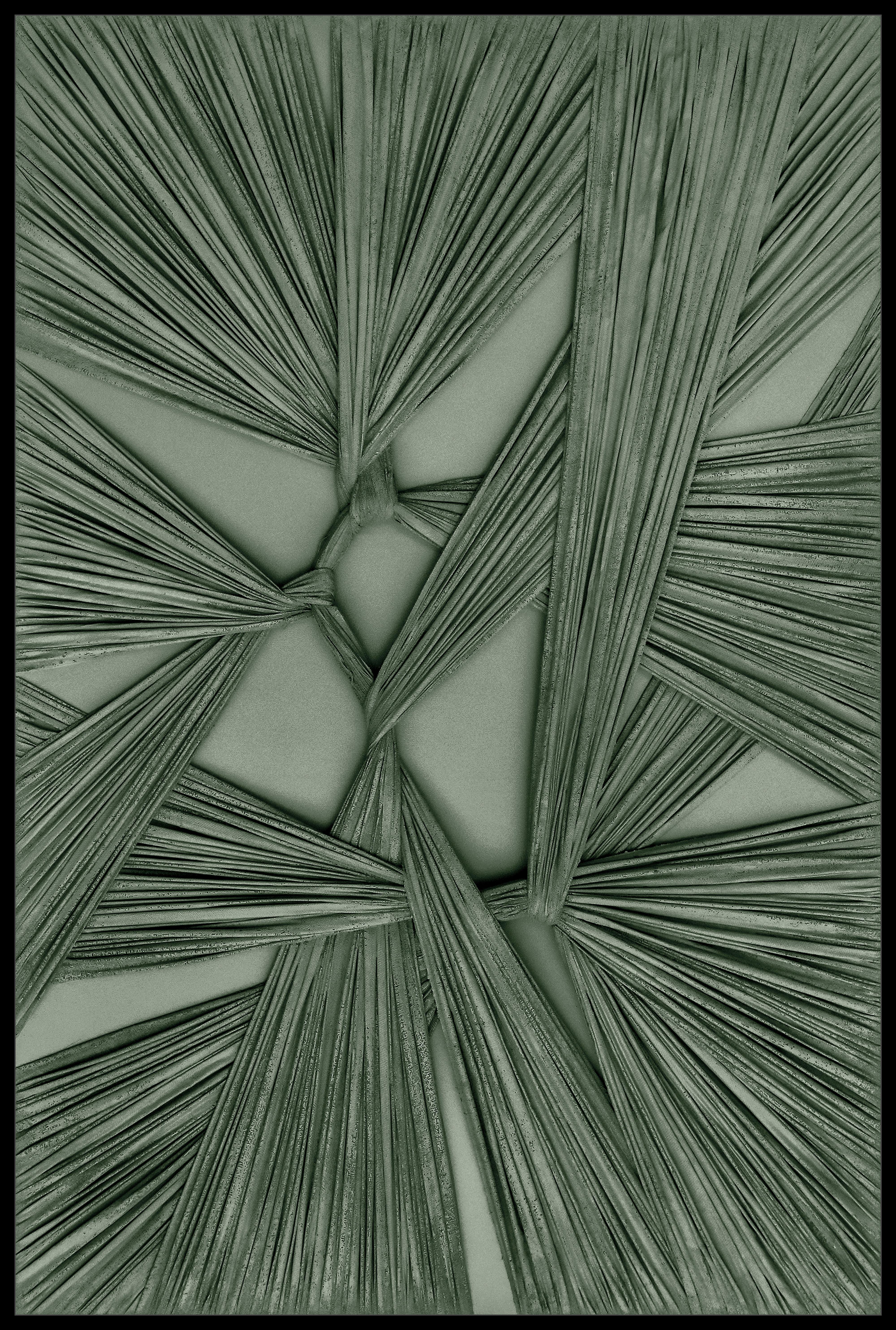 Tablou cu ramă Denise Small cca. 60x90 cm - verde/negru, Modern, plastic/lemn (60/90cm) - Premium Living