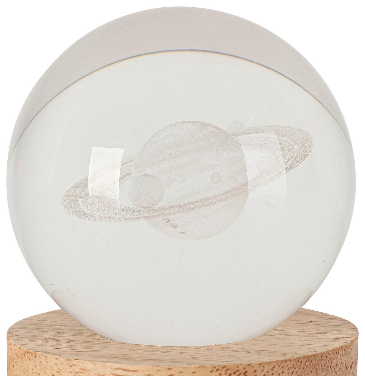 Led Díszlámpa Moni - natúr színű/áttetsző, Romantik / Landhaus, műanyag/faalapú anyag (8/9,5cm) - Mömax