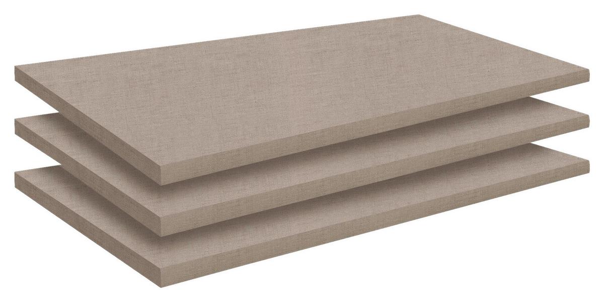 Set Polica Reflect - siva, Moderno, drvni materijal (63/1,6/45cm) - Modern Living