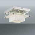 Deckenleuchte Gino, max. 12 Watt - Chromfarben/Klar, MODERN, Glas/Kunststoff (28/28/13cm) - Mömax modern living