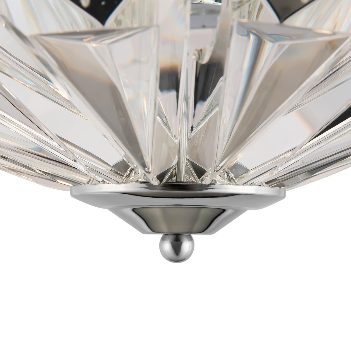 Deckenleuchte Facet Chromfarben max. 60 Watt - Chromfarben, Trend, Glas/Metall (39.6/19,2/39.6cm) - MAYTONI
