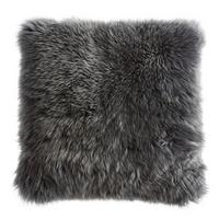 POSZEWKA NA PODUSZKĘ OTAGO - antracytowy, Basics, futro/tkanina (40/40cm) - Esposa