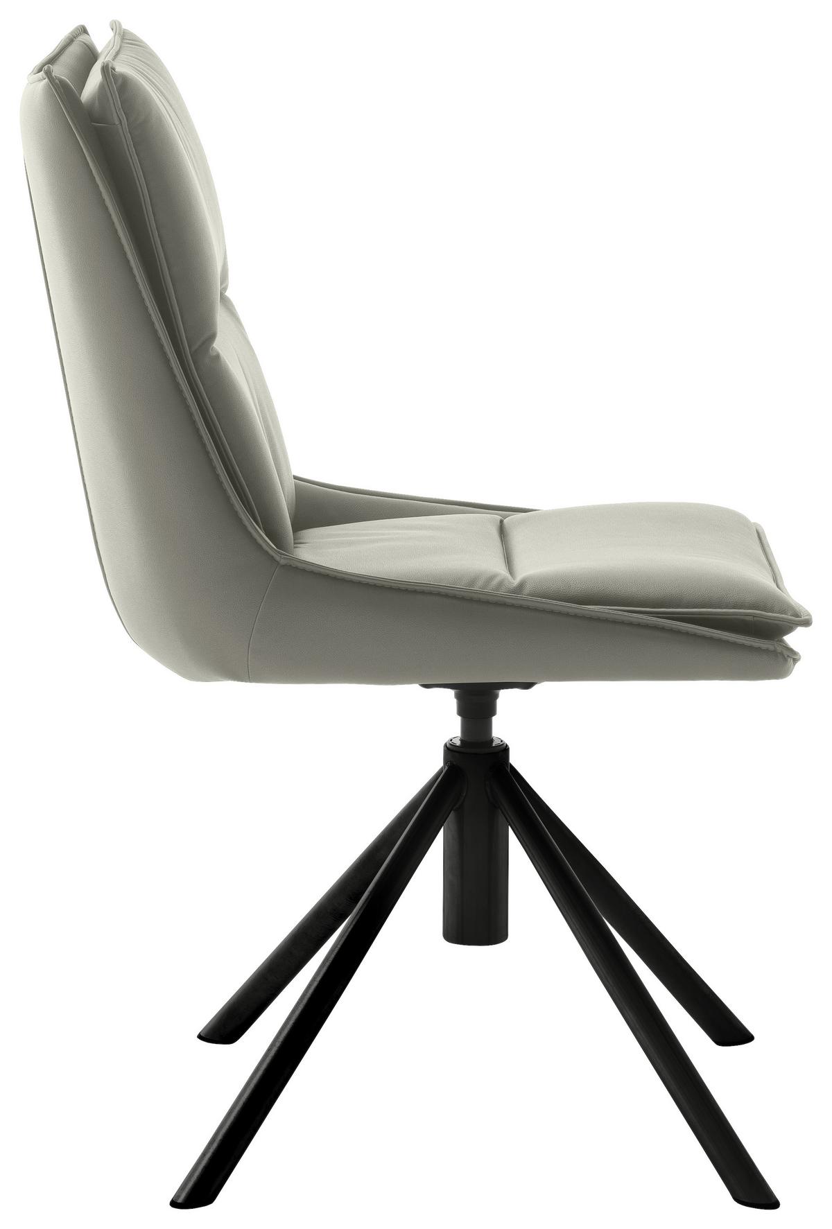 KRZESŁO HOUSTON - jasnoszary/czarny, Design, metal/tkanina (49/90/65cm) - Novel