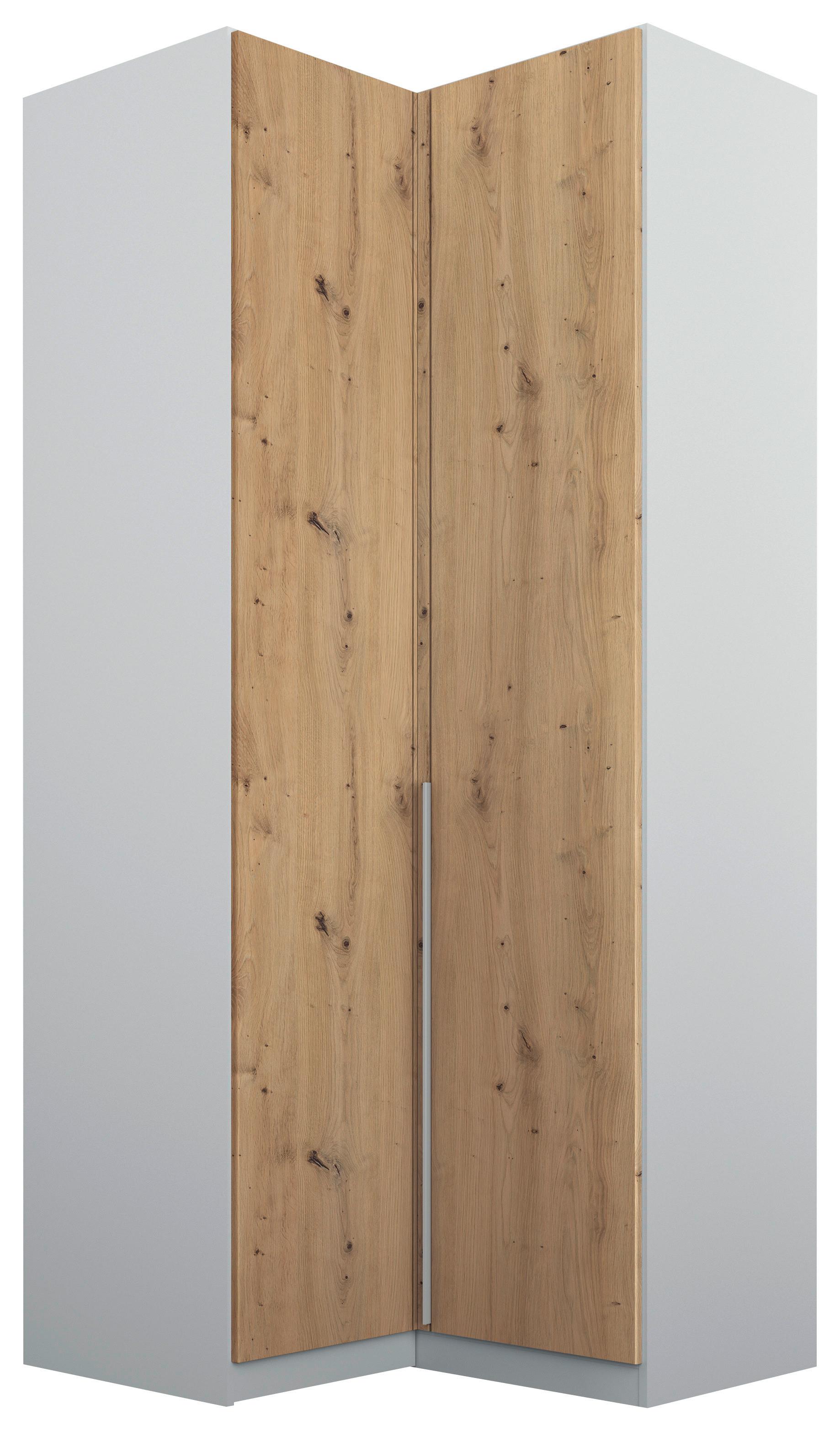 DULAP PE COLT ALABAMA - gri deschis/stejar Artisan, Modern, material pe bază de lemn (100/229/102cm)