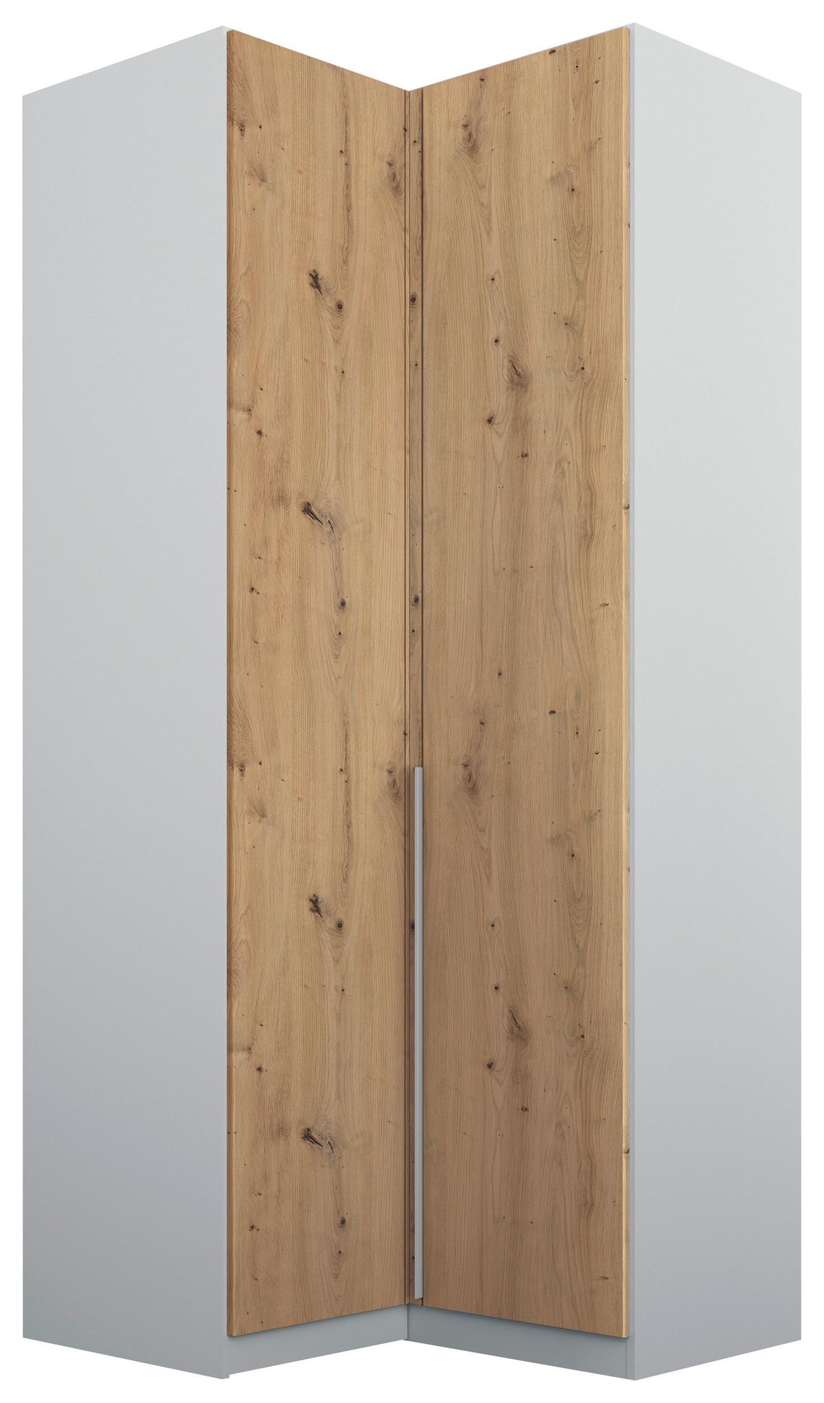 Kutni Ormar Za Odjeću Alabama - hrast Artisan/svijetlo siva, Moderno, drvni materijal (100/229/102cm) - Modern Living