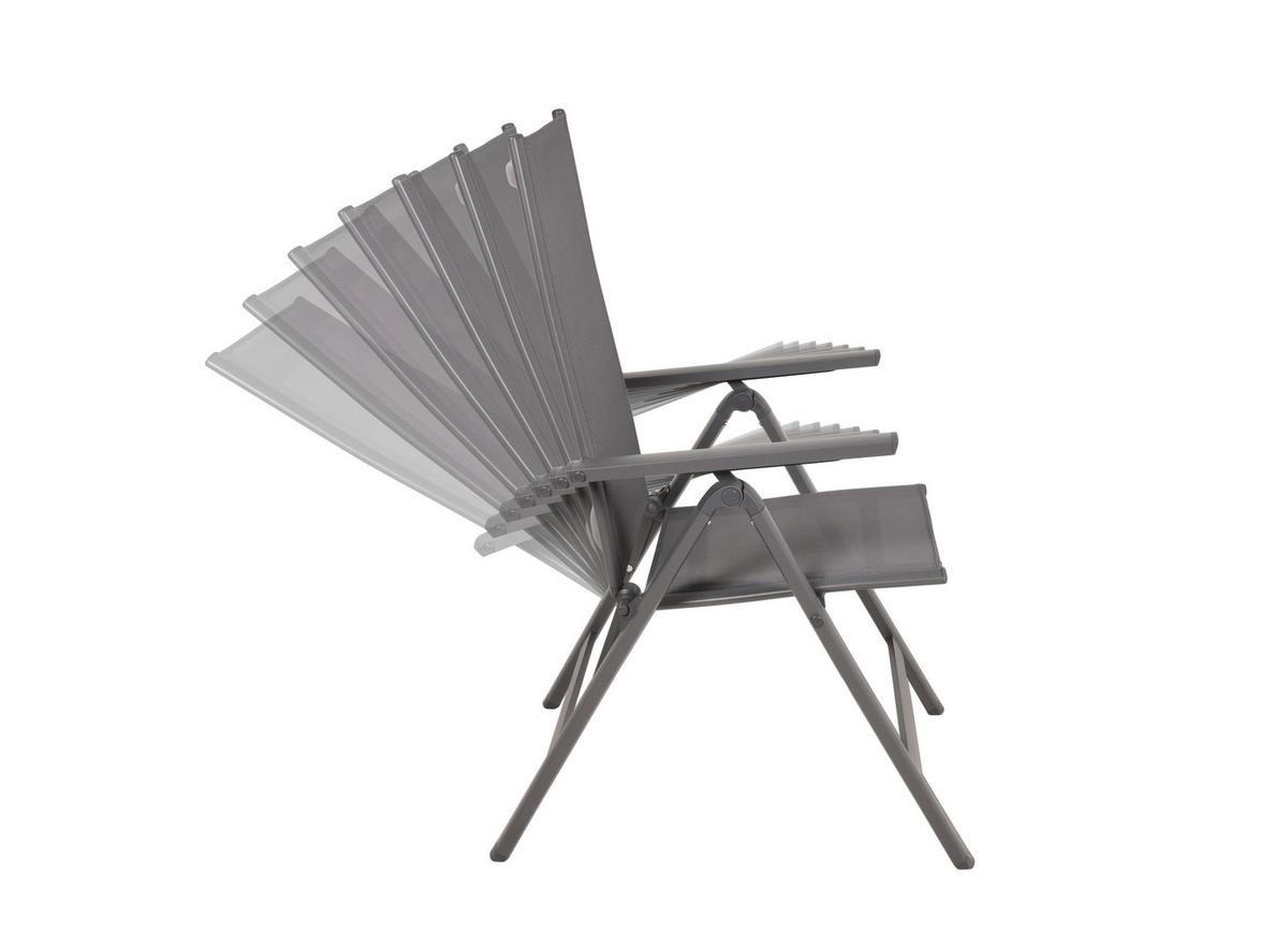 GARTENKLAPPSTUHL-SET HOCHLEHNER LENOLA ANTH,2ER SET - Anthrazit, MODERN, Kunststoff/Metall (59,5/107/73cm) - Gardenson