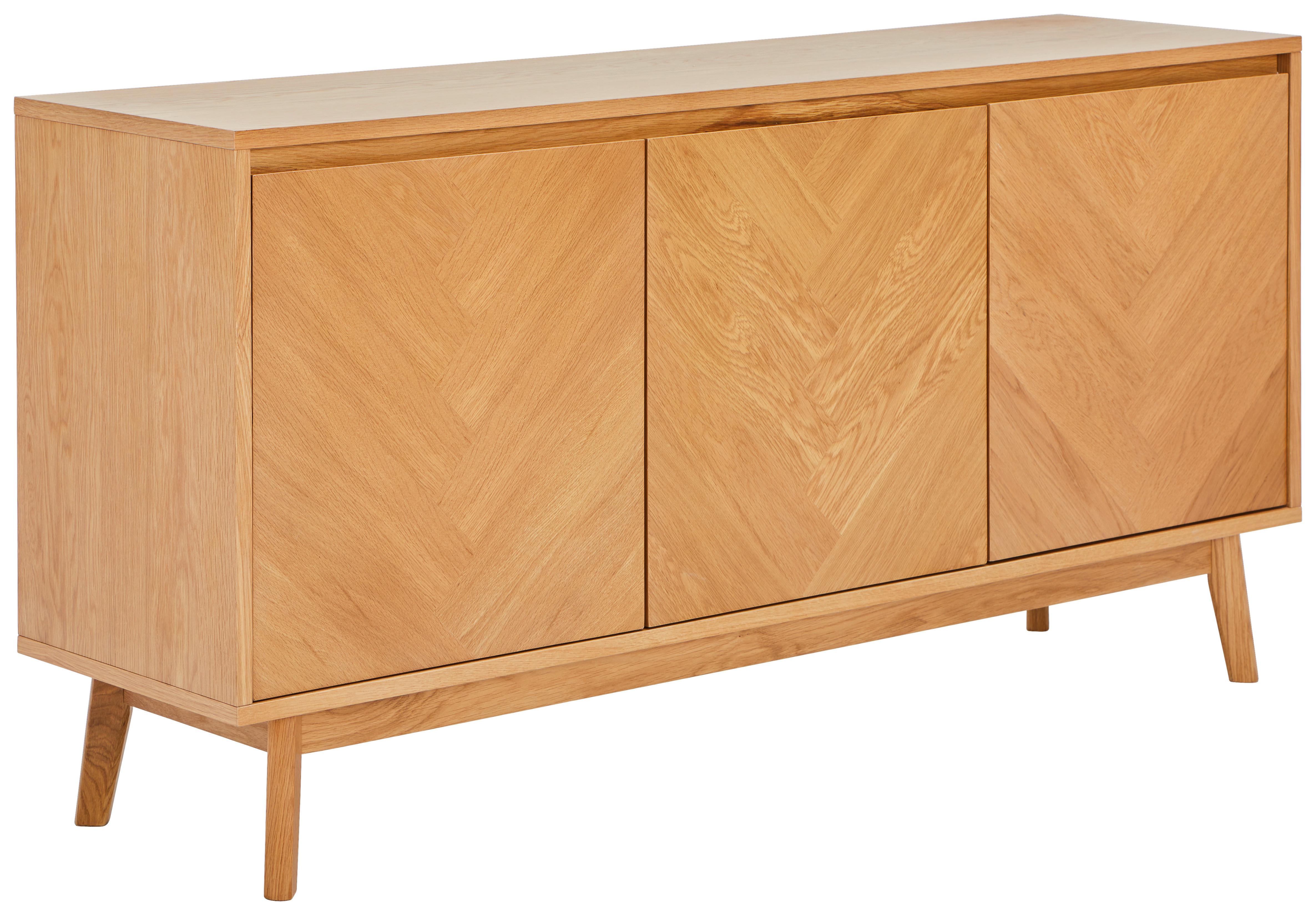 KOMODA SZEROKA ZADAR - kolor dębowy, Konventionell, materiał drewnopochodny/drewno (150/75/40cm) - MID.YOU