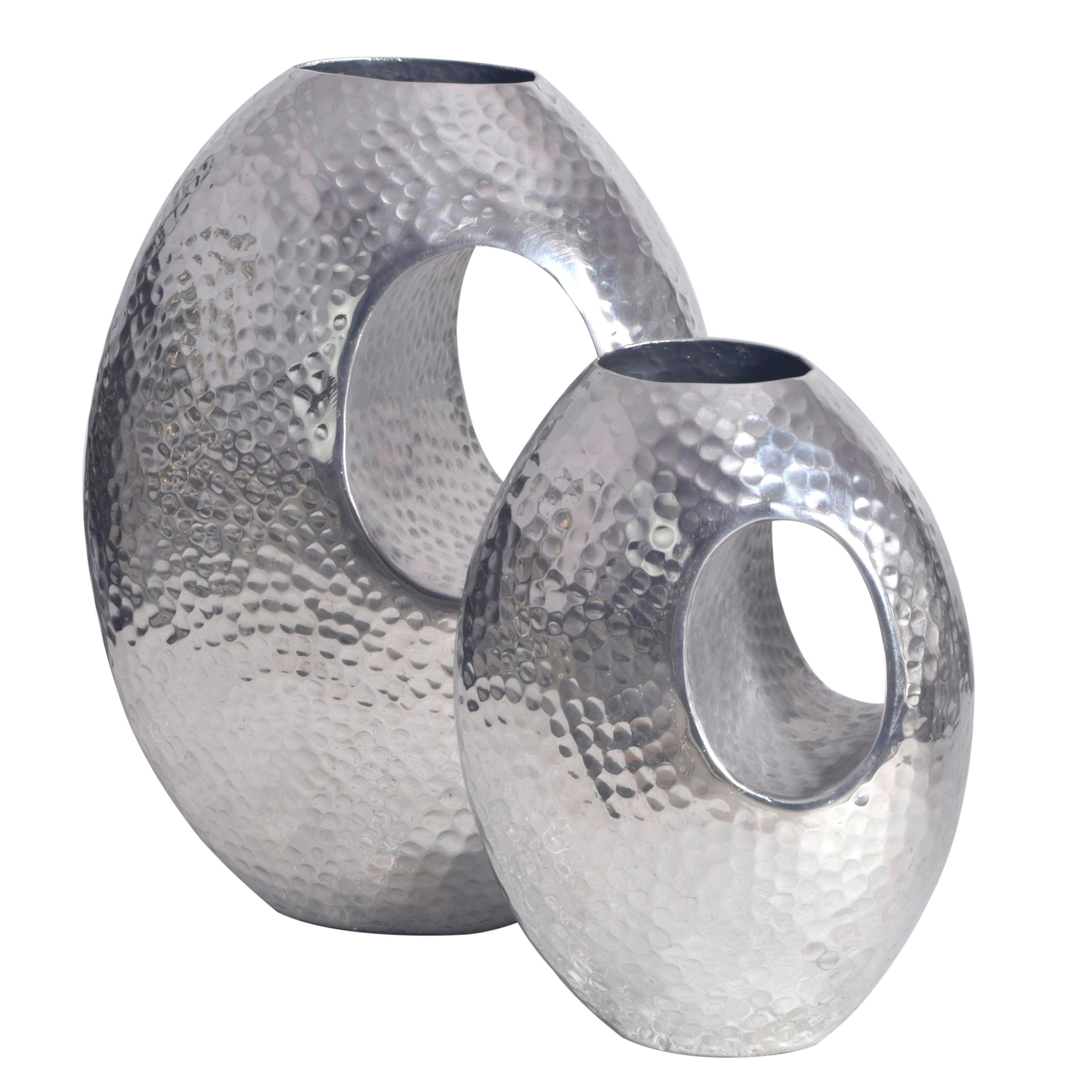VASE WL7.189 - Silberfarben, Design, Metall (29/39/16,5cm) - Livetastic