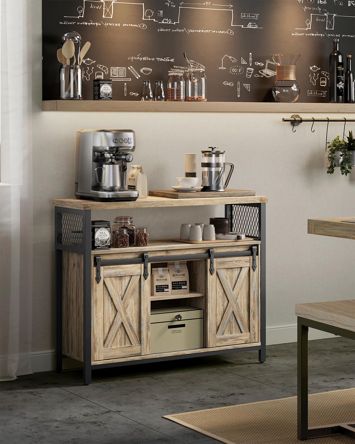 SIDEBOARD STORAGE CABINETS - Schwarz/Braun, MODERN, Holzwerkstoff/Metall (100/80/33cm) - MID.YOU