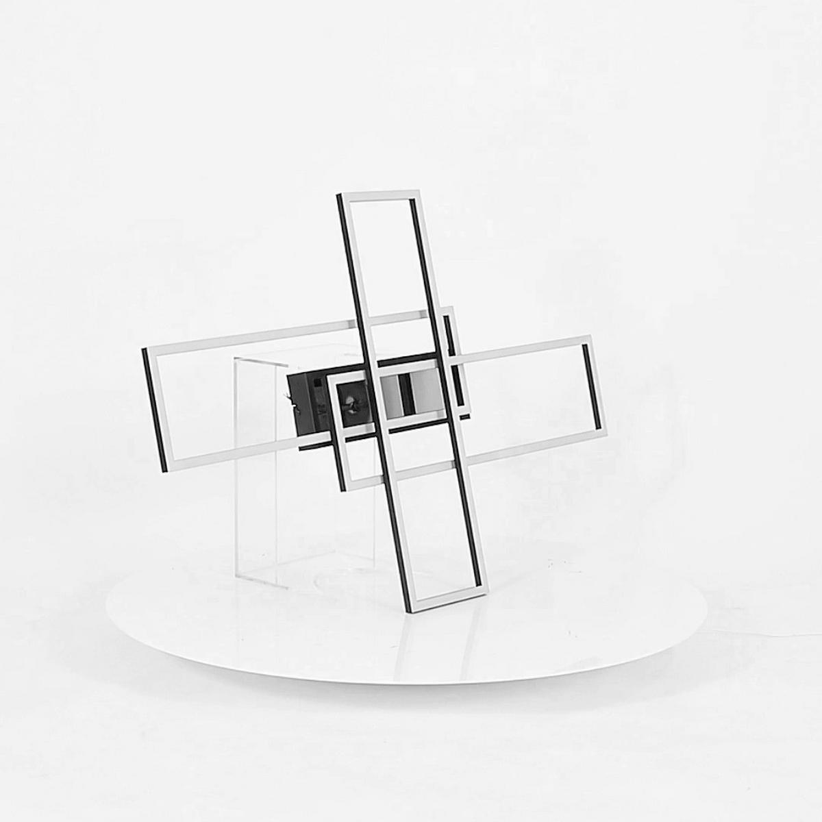 LAMPA SUFITOWA ELISE - czarny/kolor chromowy, Trend, tworzywo sztuczne/metal (82,5/55/8cm) - Novel