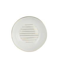 Suppenteller Onix aus Porzellan Ø 20,5cm - Goldfarben/Weiß, MODERN, Keramik (20,5cm) - Mömax
