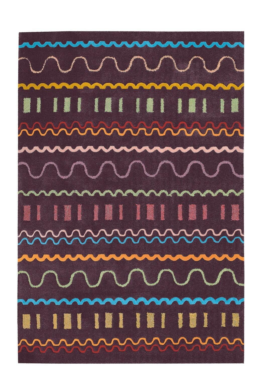 FLACHWEBETEPPICH SPIRIT 3085 M/VIOLETT 140X200 - Violett/Multicolor, Basics, Textil (140/200cm) - Kayoom