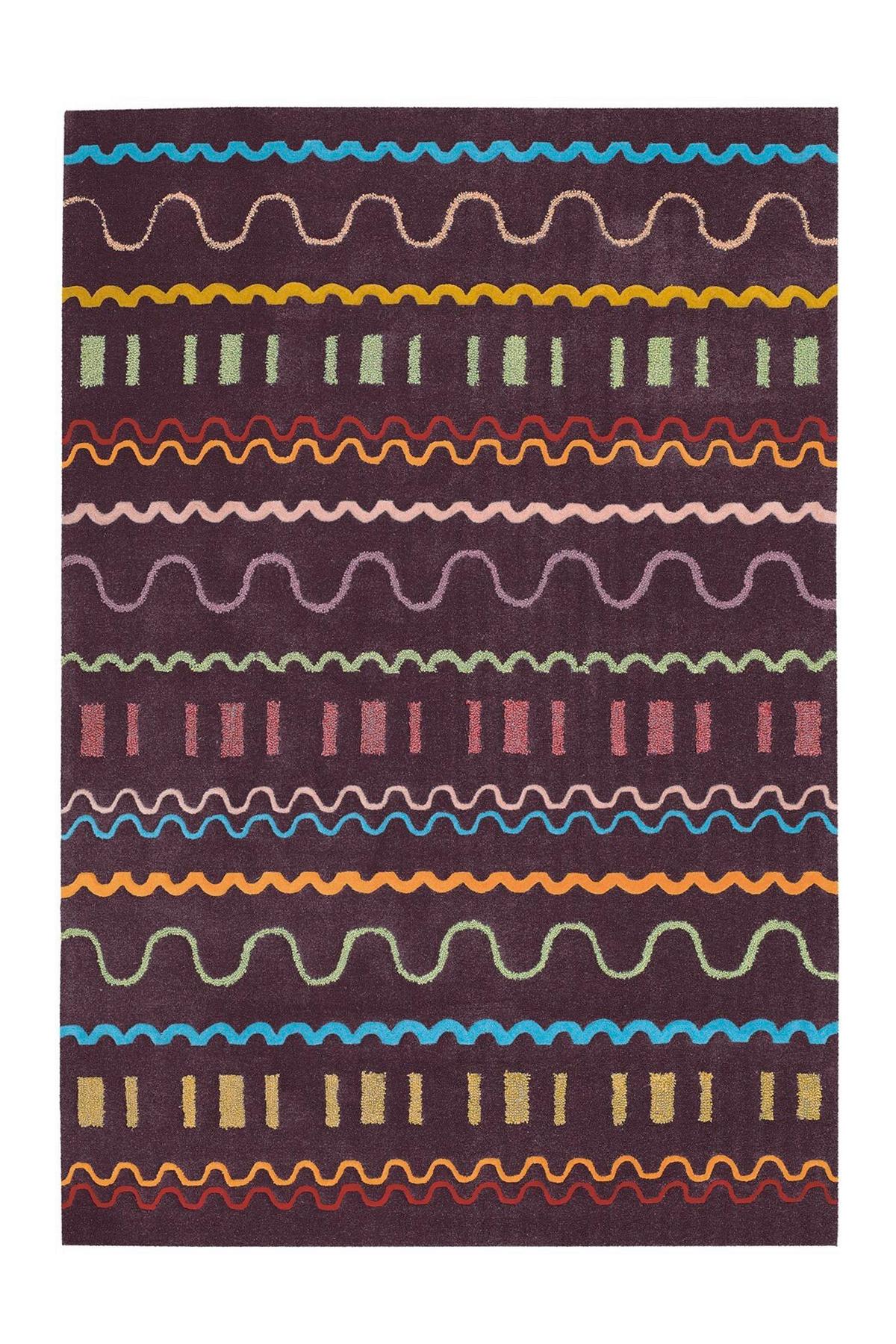 FLACHWEBETEPPICH SPIRIT 3085 M/VIOLETT 140X200 - Violett/Multicolor, Basics, Textil (140/200cm) - Kayoom