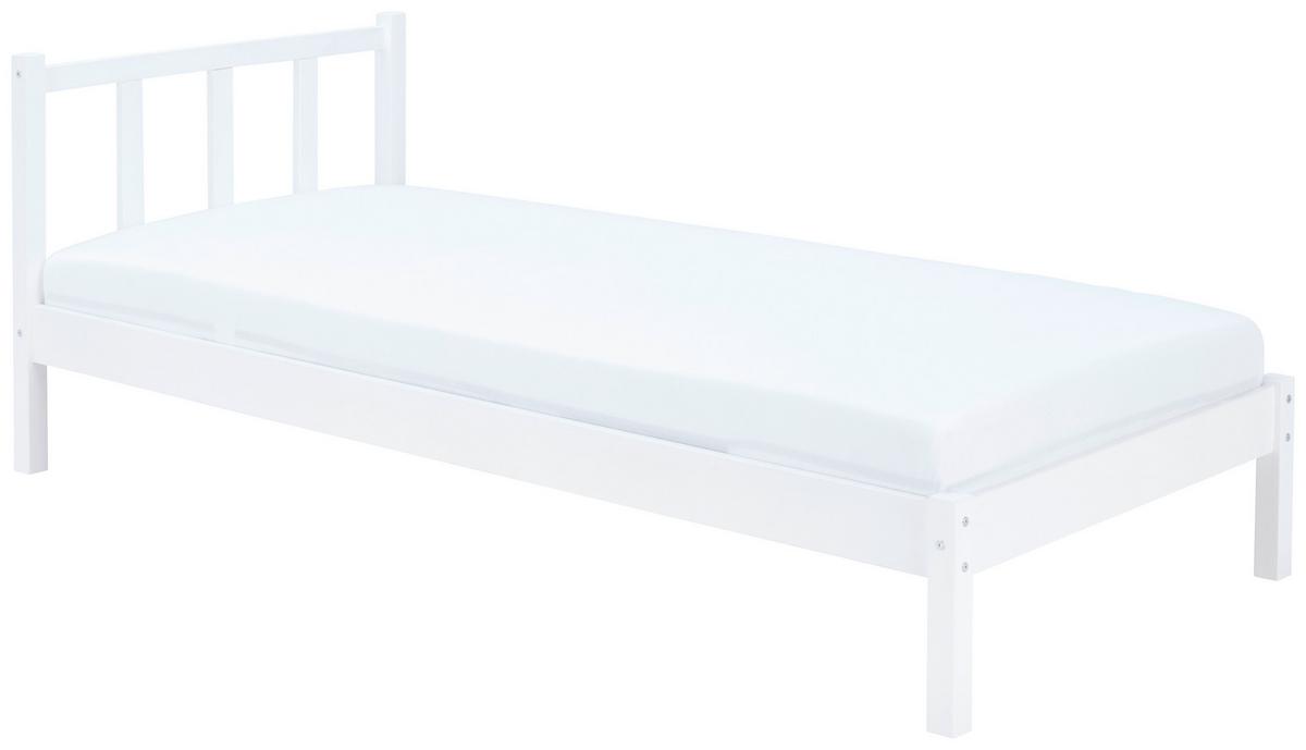 Postelja Maren - bela, Basics, les (90/200cm)