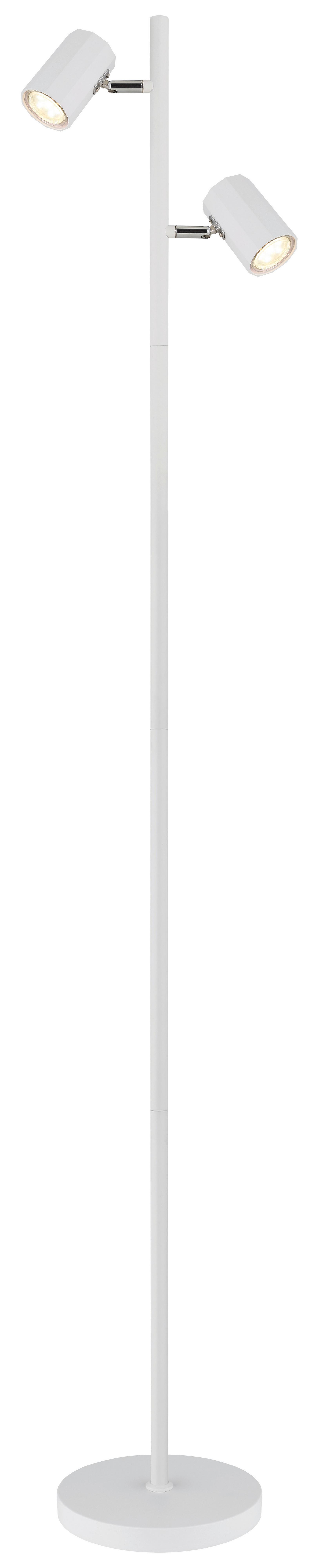 STEHLEUCHTE 57918SW JAMES - Weiss, Design, Kunststoff/Metall (27/22/158cm) - Globo