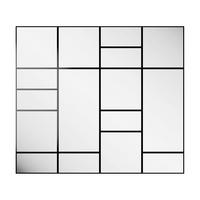 Dekospiegel Antares AK Schwarz ca. 280x245cm - Schwarz, Basics, Glas/Holz (280/245/2.5cm)