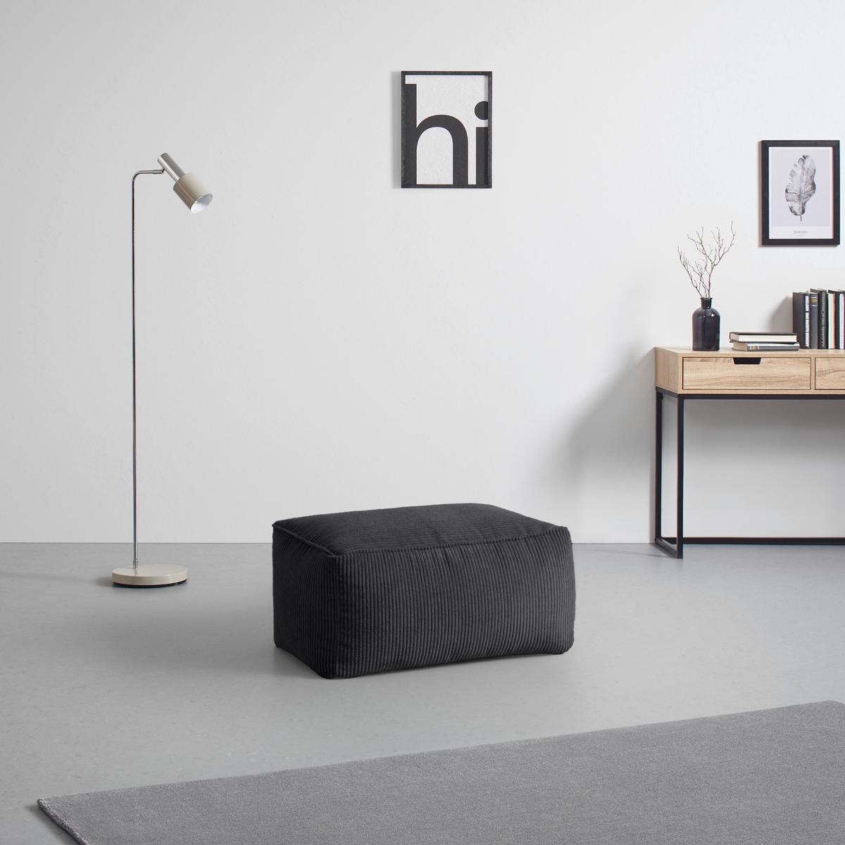 Hocker Caroline Anthrazit - Anthrazit, MODERN, Textil (80/38/50cm) - Mömax