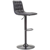 STOŁEK BAROWY ELIAS - czarny, Modern, metal/tkanina (42/109,5/52cm) - Livetastic